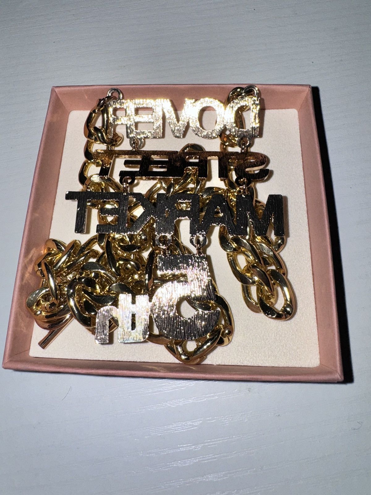 Comme des Garcons × Dover Street Market DSM 5th Anniversary Gold Chain Necklace Size ONE SIZE - 3 Thumbnail