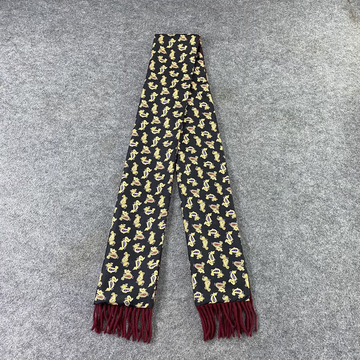 Vintage Paisley Silk & Cashmere Muffler / Scarf / Neckwear - T1352 Size ONE SIZE - 2 Thumbnail