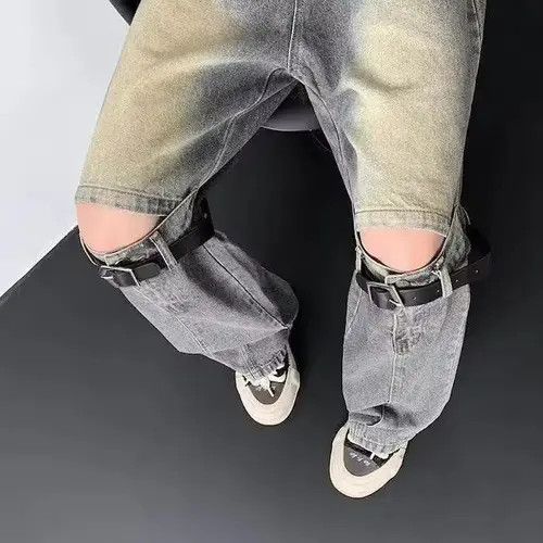 Jean Belt Hollow Flare Jeans Size US 33 - 4 Thumbnail