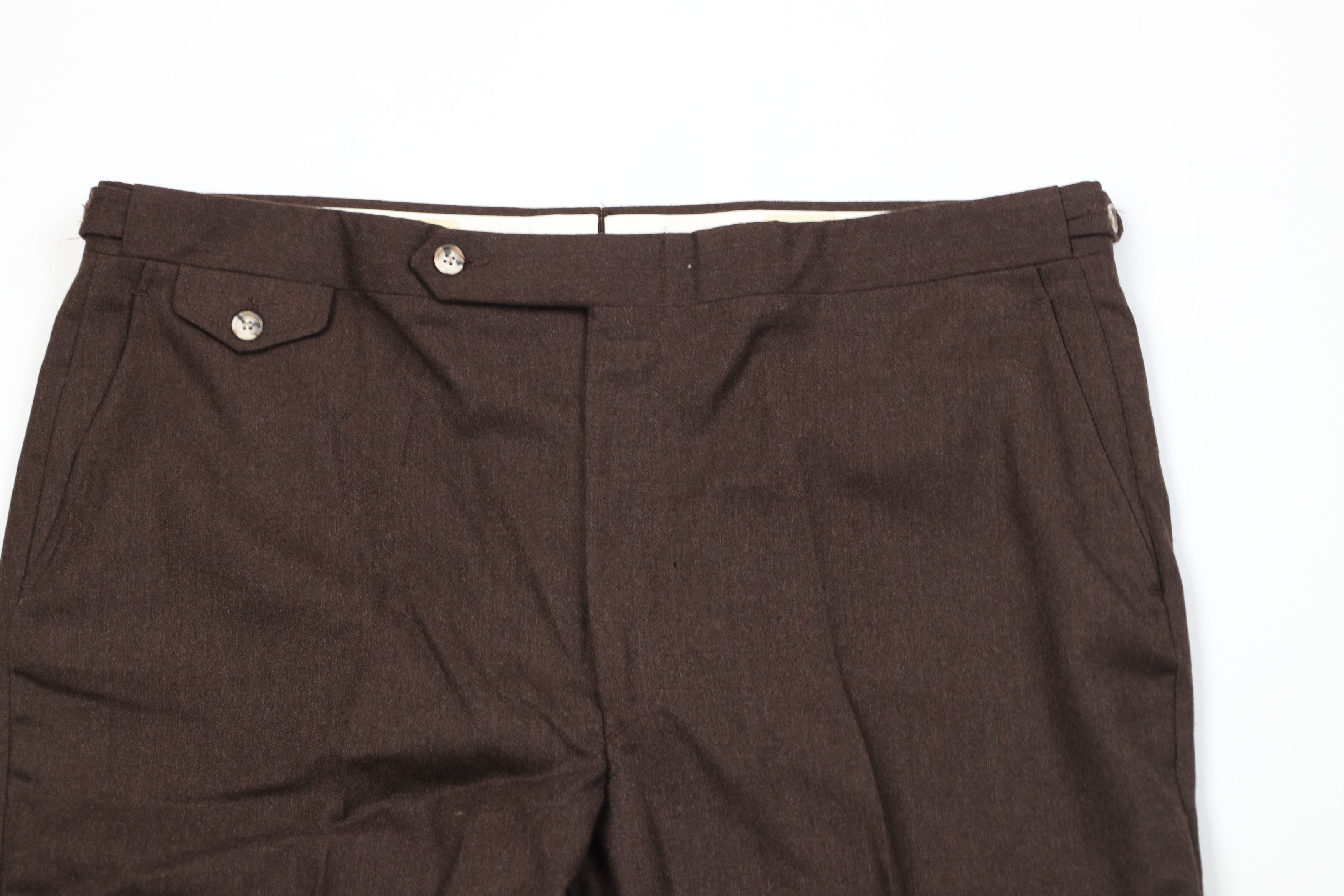 Vintage Vintage 70s Streetwear Wool Wide Leg Chino Pants Brown USA Size US 40 / EU 56 - 2 Thumbnail