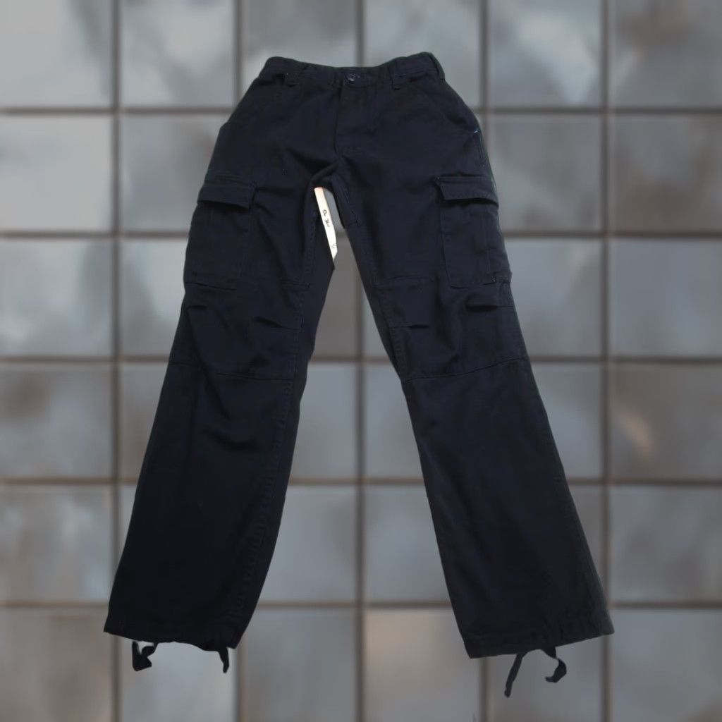 Vintage J Galt Cargo Pants Womens Small Blue Utility Drawstring Cargo Paratrooper Size 28" / US 6 / IT 42 - 1 Thumbnail
