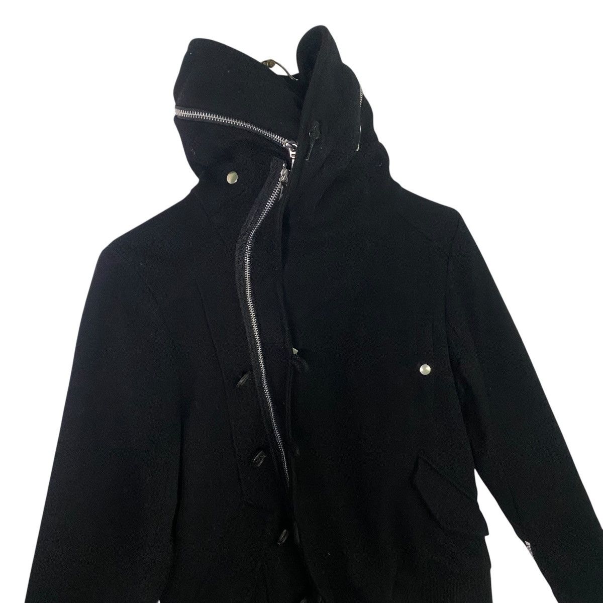 Japanese Brand The Twelve Harajuku Gothic Hoodie Wool Zipper Button Jacket Size L / US 10 / IT 46 - 5 Thumbnail