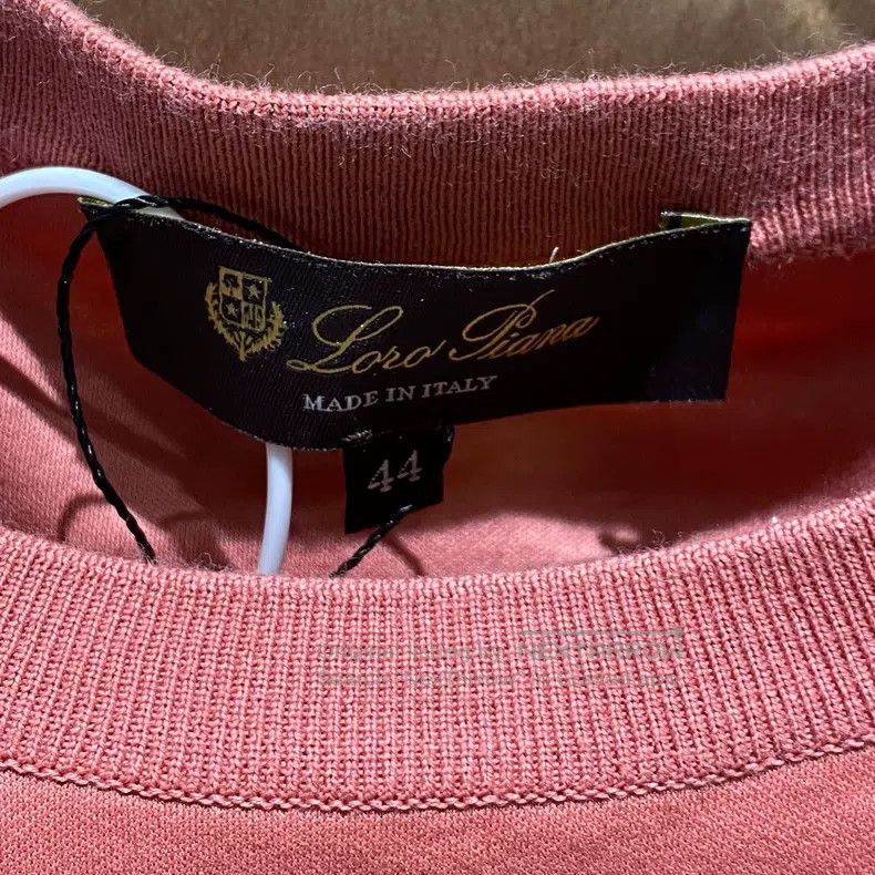 Loro Piana Loro Piana Watermelon Pink Embroidered Logo Short Sleeve Size M / US 6-8 / IT 42-44 - 3 Thumbnail