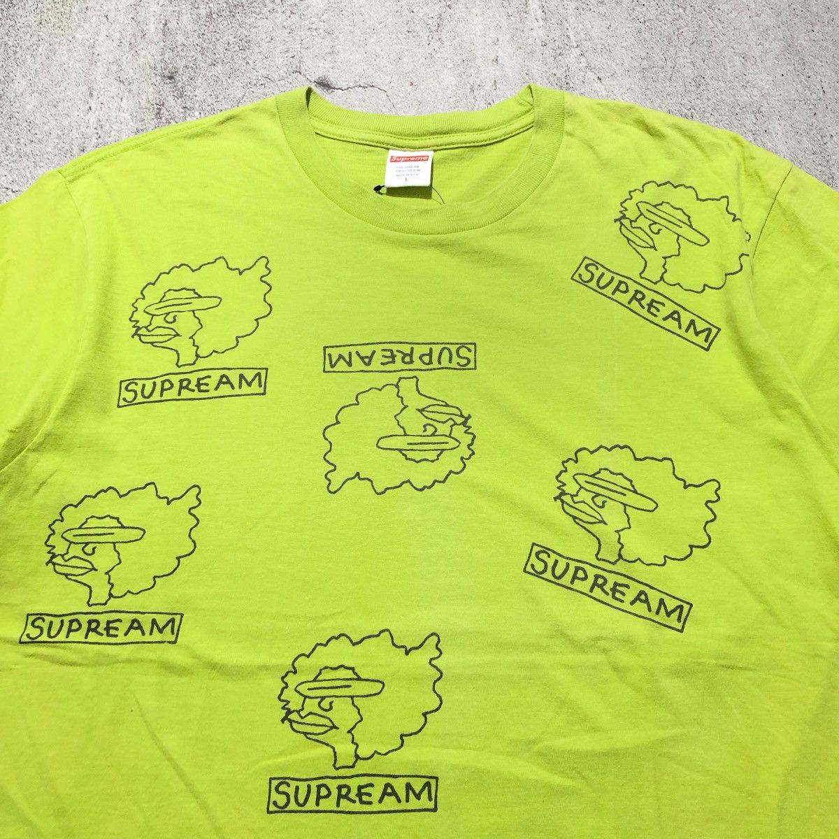 Supreme Supreme x Mark Gonzales Ramm Head T-shirt Green Streetwear Size US L / EU 52-54 / 3 - 2 Thumbnail