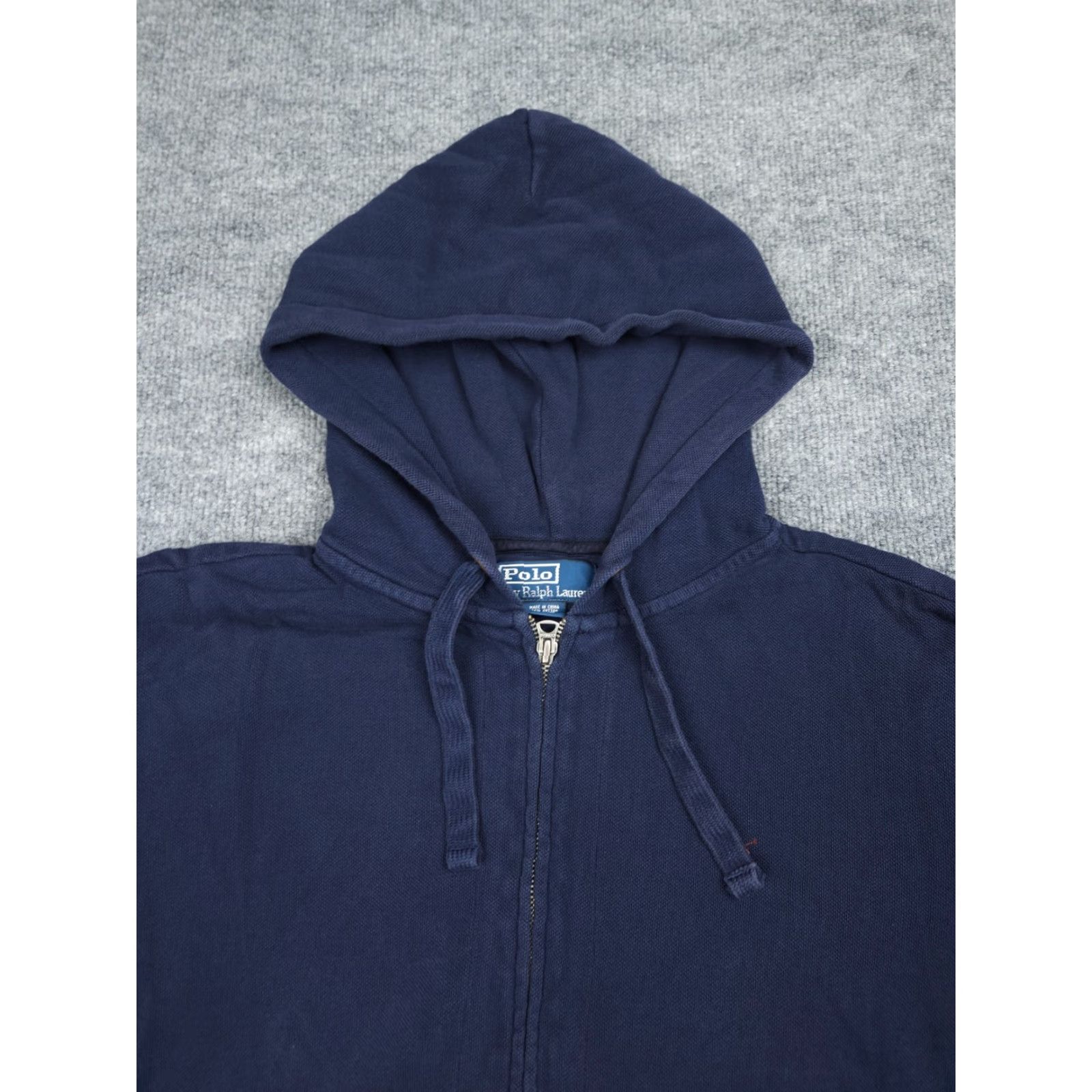 Polo Ralph Lauren VINTAGE Polo Ralph Lauren Full Zip Hoodie Mens Medium Blue Faded Size US M / EU 48-50 / 2 - 2 Thumbnail