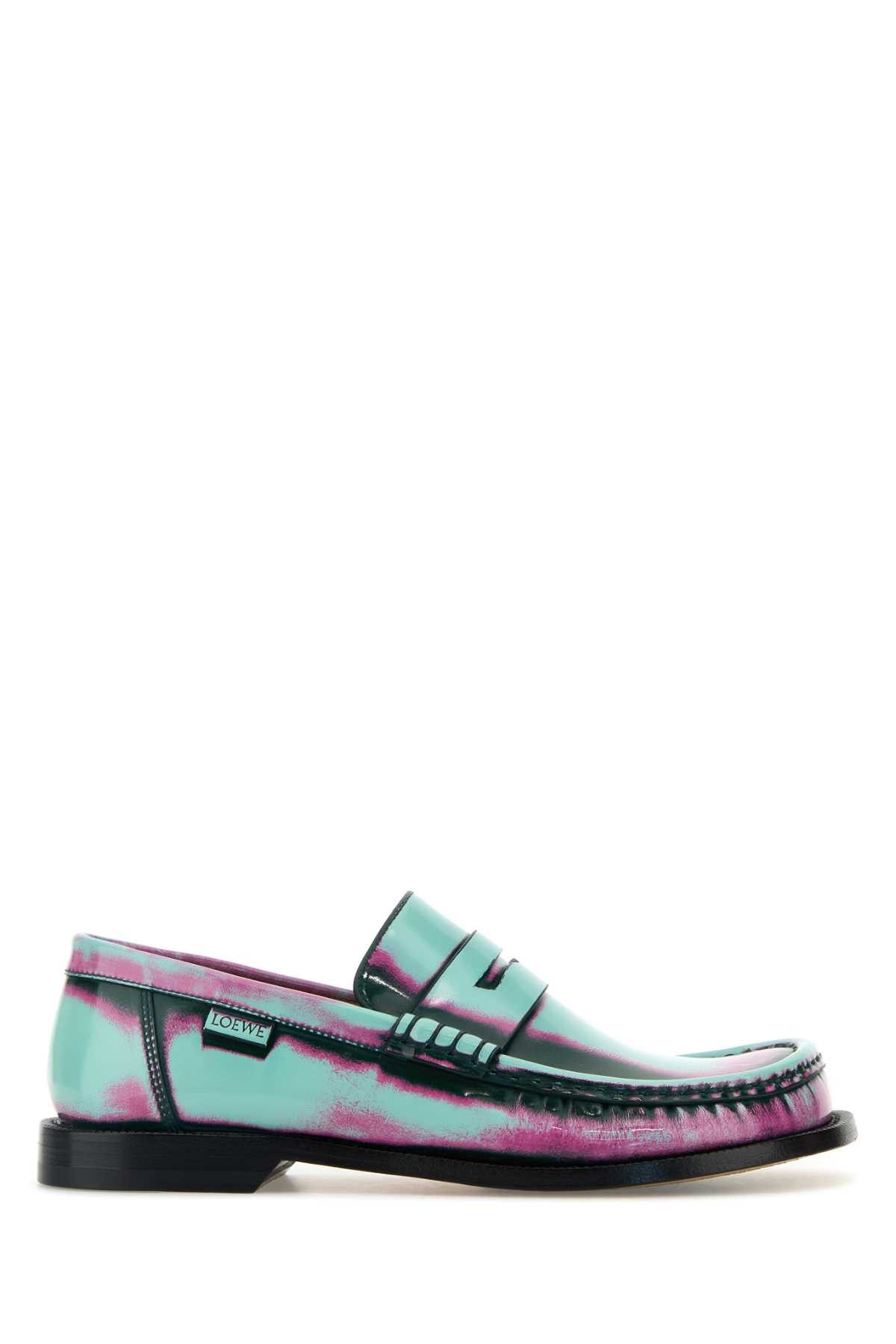 Multicolor Leather Campo Loafers