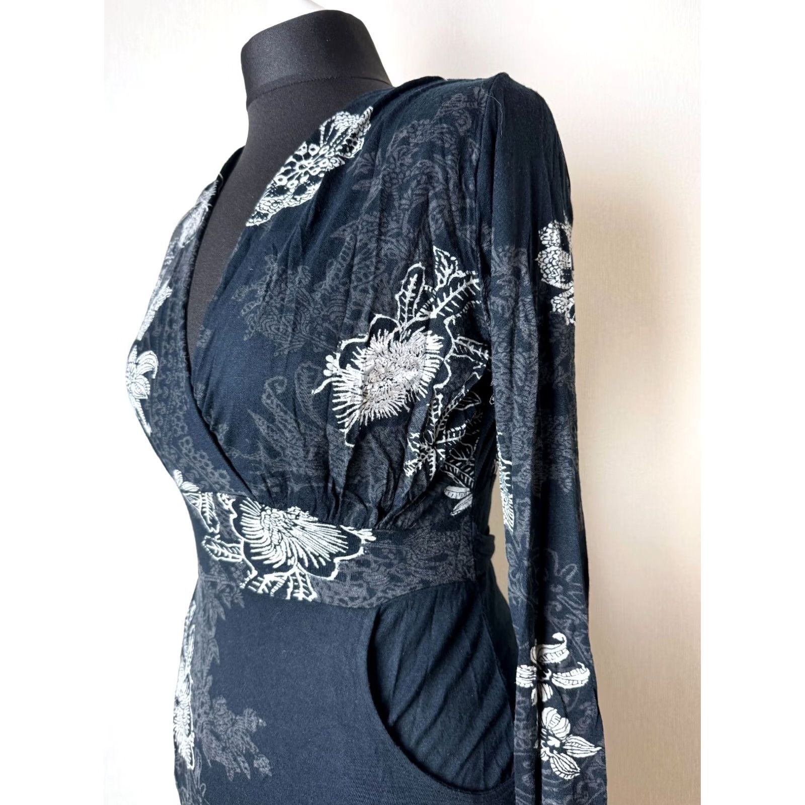 Desigual Desigual Dress Womens L A-Line Dress Black Knee Length Size L / US 10 / IT 46 - 2 Thumbnail