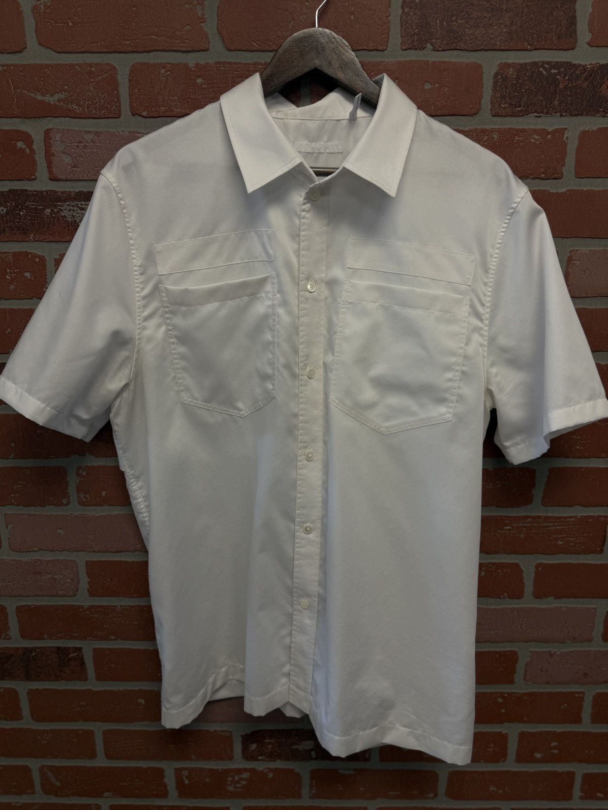 Helmut Lang Helmut Lang White Dress Shirt Size Large 🧼 Size US L / EU 52-54 / 3 - 2 Thumbnail