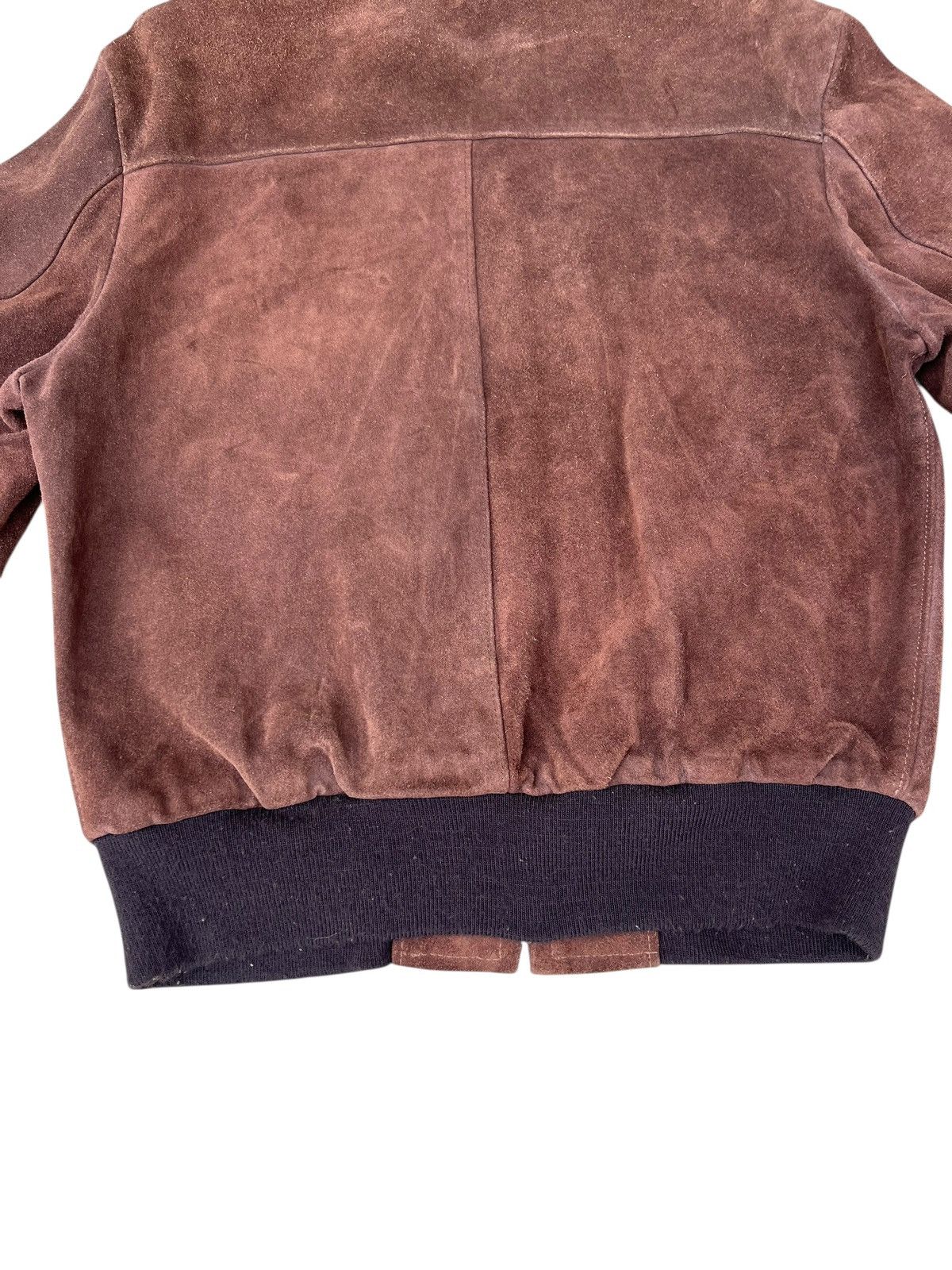Schott 80s Schott Brown Suede Leather Bomber Jacket Size US L / EU 52-54 / 3 - 20 Thumbnail