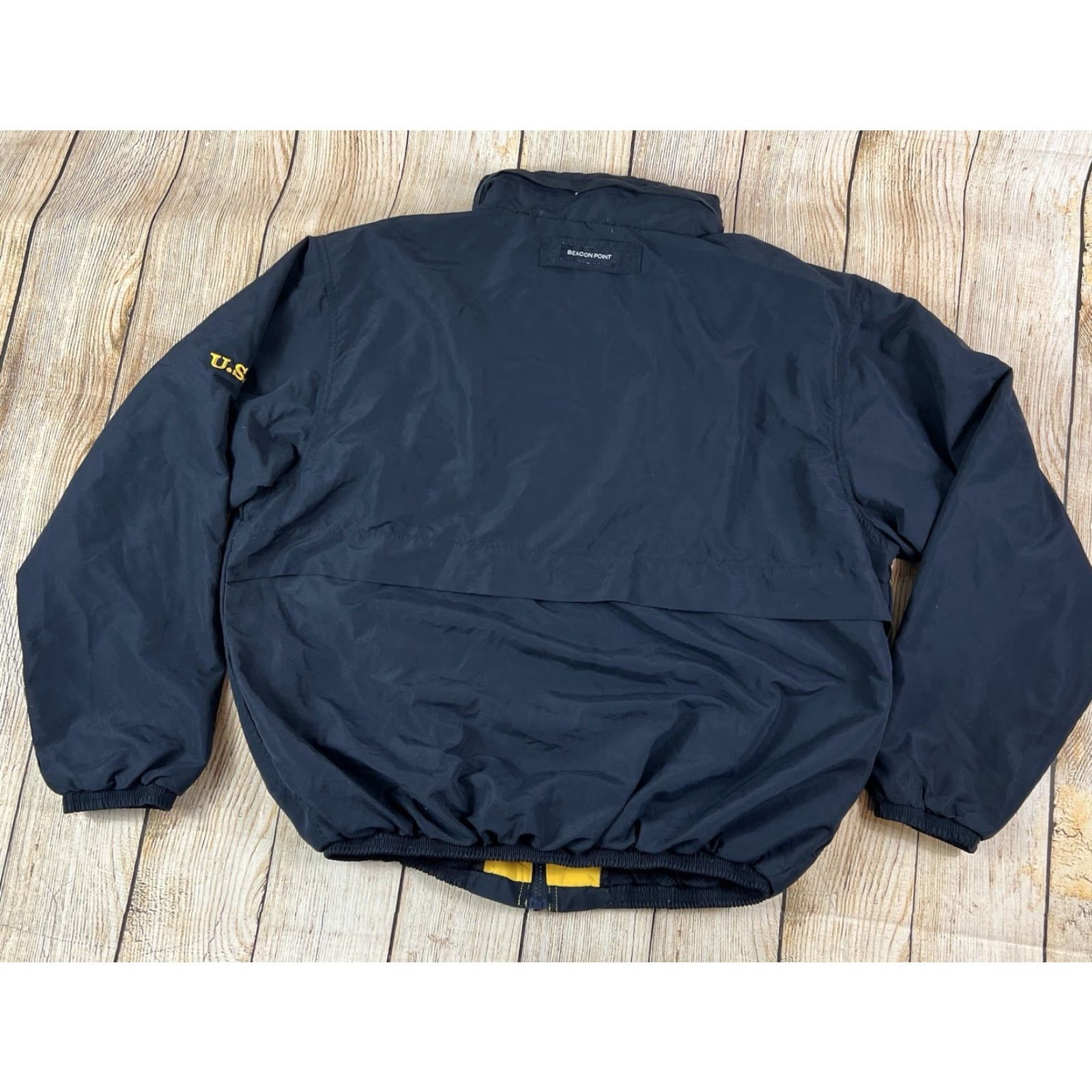 Vintage VINTAGE Beacon Point USS Iowa BB-61 Military USA Blue Jacket Size Medium M Men Navy Blue Jacket Military USA Point Nylon Size US M / EU 48-50 / 2 - 8 Thumbnail