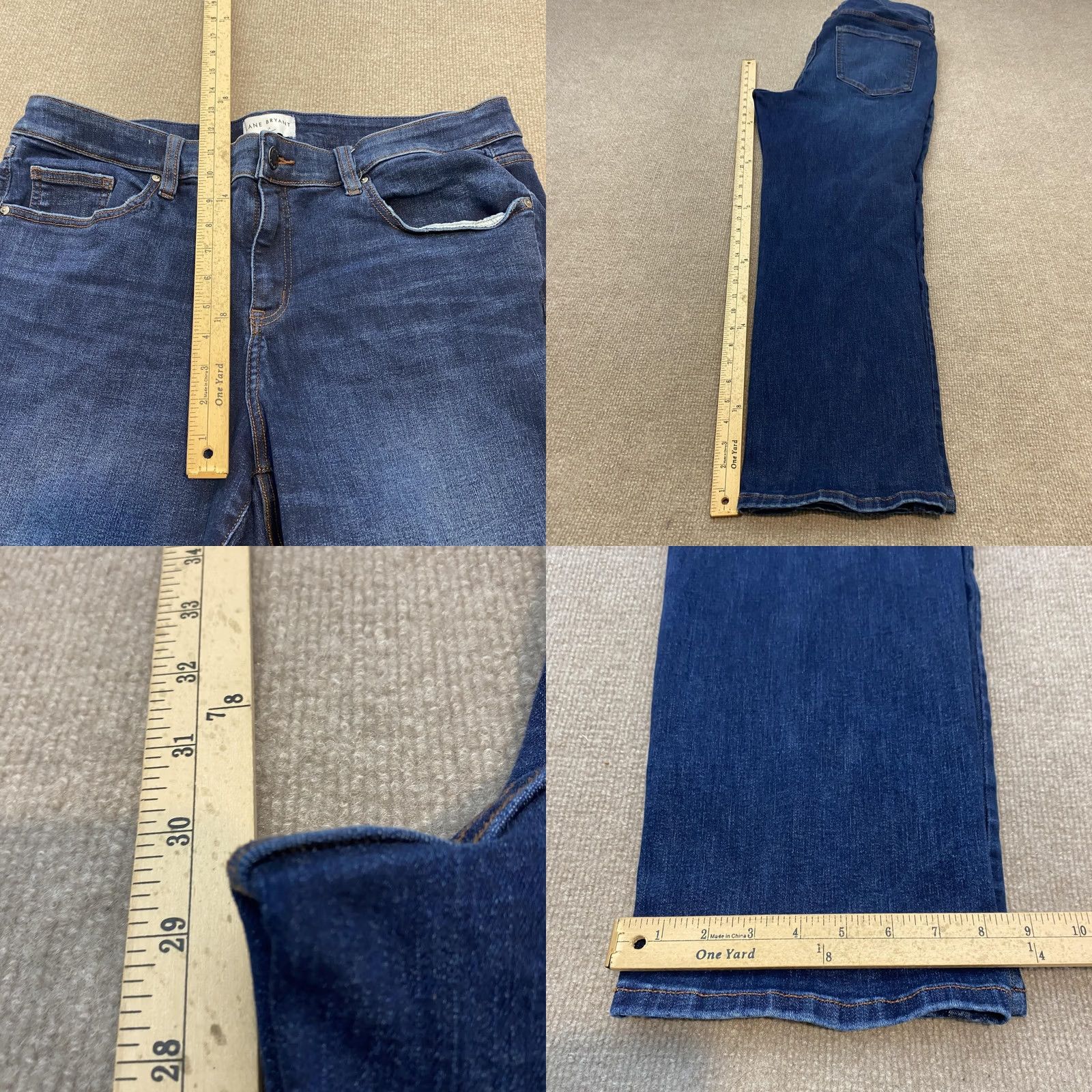 Vintage Lane Bryant Signature Fit Jeans Womens 18 Blue Med Wash Mid Rise Denim Straight 5-Pocket Plus Size Womens Boys Girls Mens Size 40" / US 18 - 8 Thumbnail