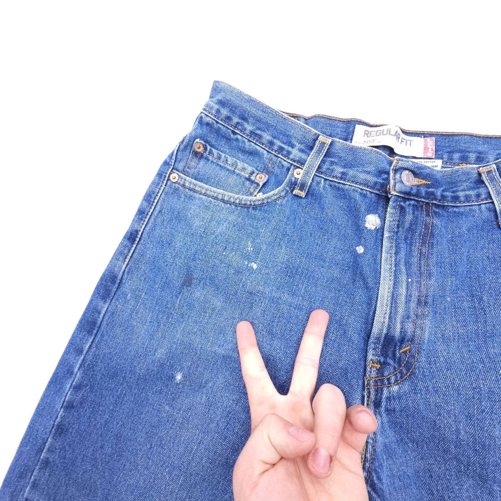 Levi's VINTAGE Levi's 505 Jeans Mens 36x36 Blue Straight Denim 90s 00s 34x32 Medium Wash Regular Pocket 5-Pocket Mens Size US 36 / EU 52 - 5 Thumbnail