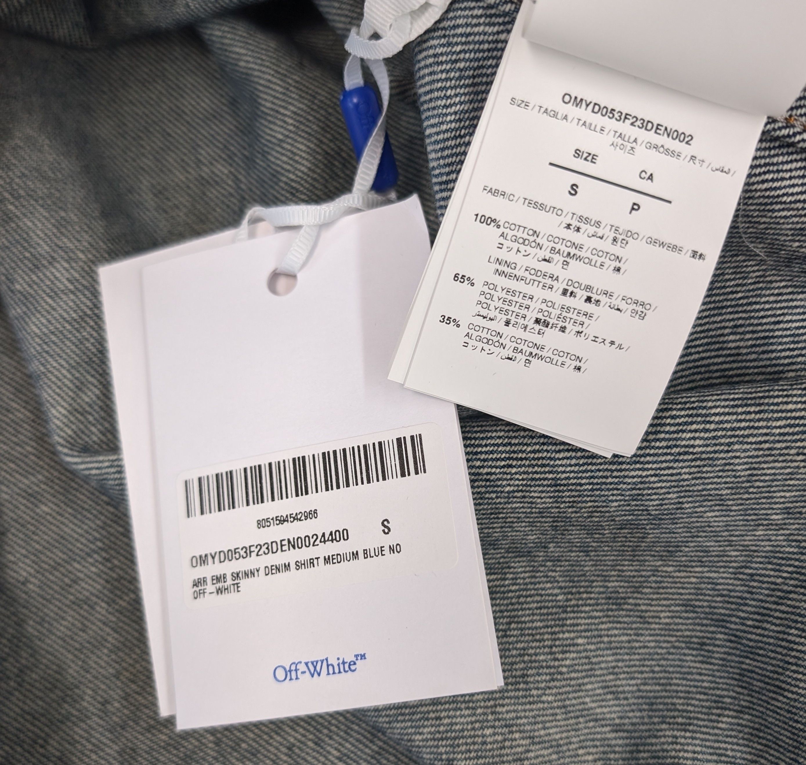 Off-White Off-White Denim Shirt Size US S / EU 44-46 / 1 - 8 Thumbnail