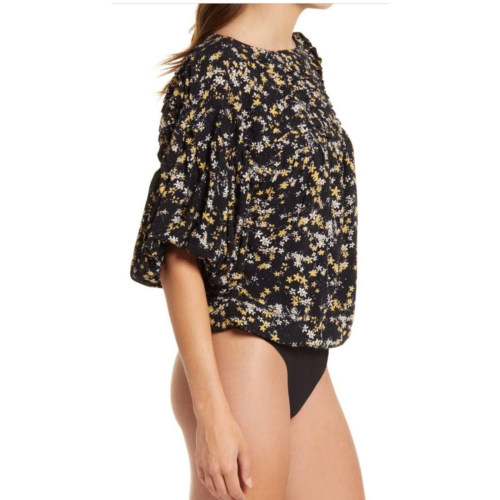 Free People Free People Dessa Bodysuit in Black Combo, Size M A002077 Size M / US 6-8 / IT 42-44 - 1 Thumbnail