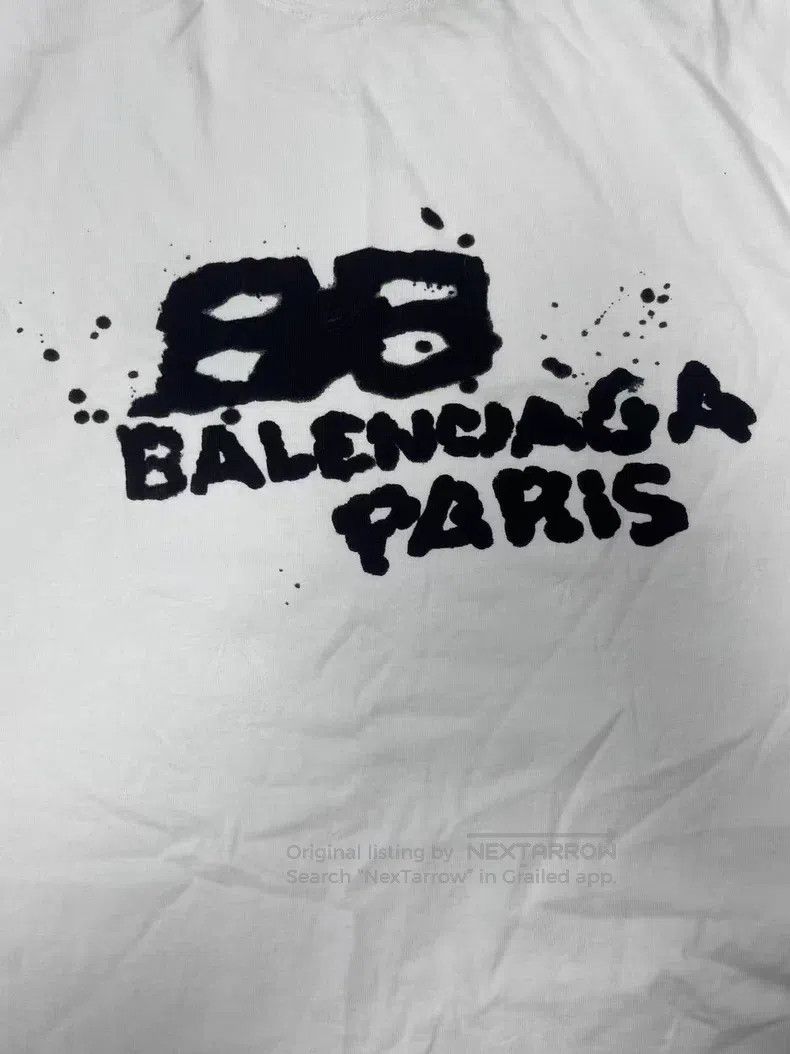 Balenciaga Balenciaga Letter Printed Round Neck Short Sleeve T-Shirt Size US S / EU 44-46 / 1 - 3 Thumbnail