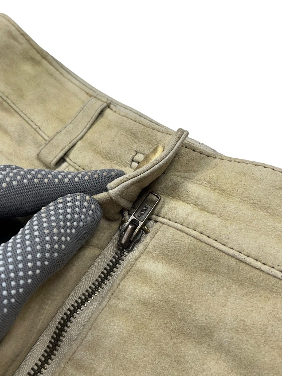 Genuine Leather × Vintage Vintage Alphorn Goat Suede Leather Pants German Size 26" / US 2 / IT 38 - 6 Thumbnail