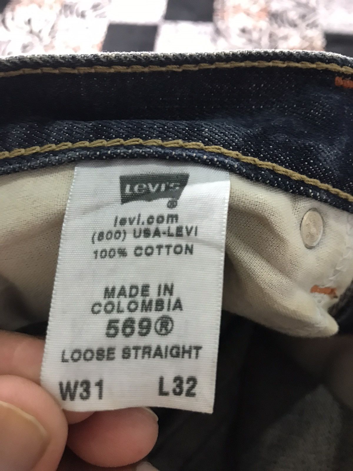 Levi's vintage Levis 569 distressed denim size 34 short rAre design Size US 34 / EU 50 - 9 Thumbnail