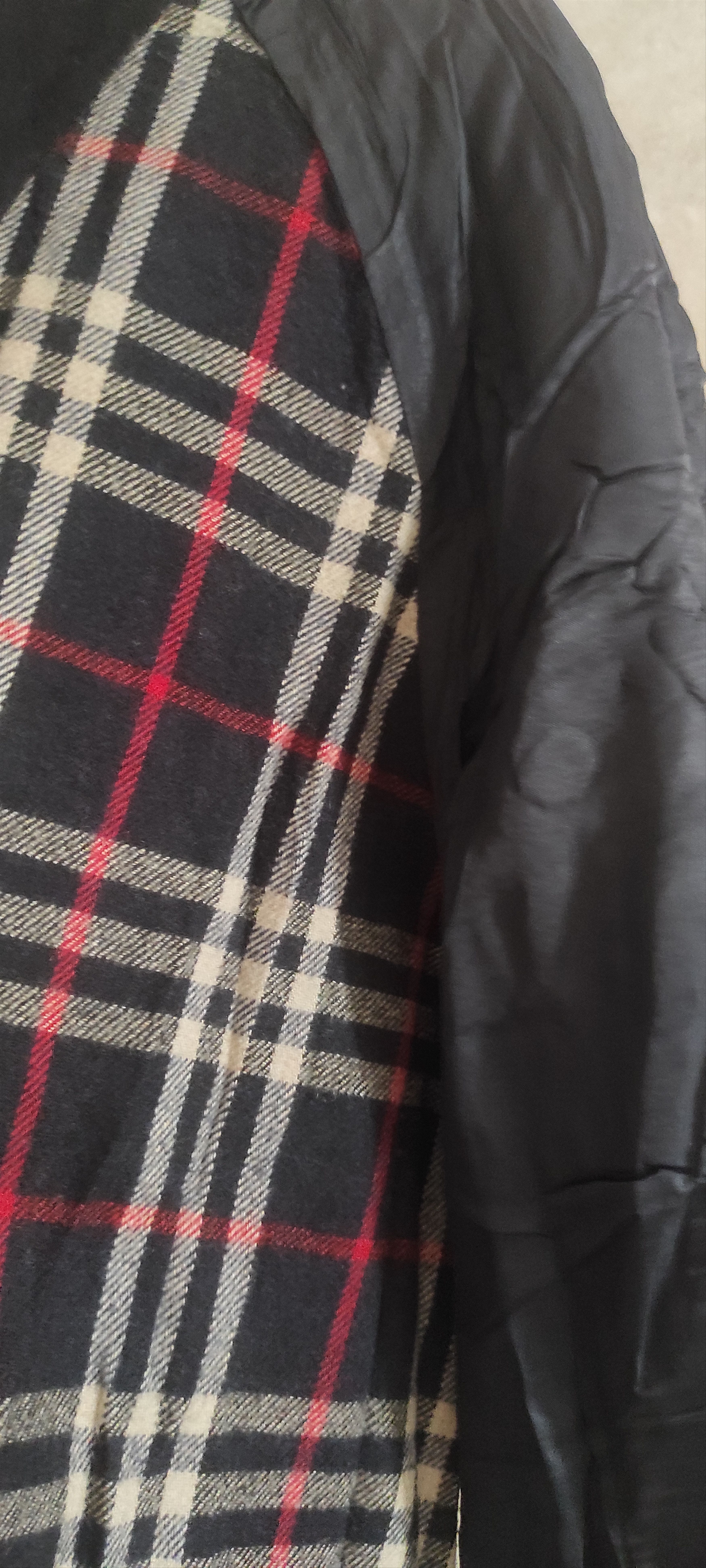 Burberry BURBERRY Bomber Jacket Winter Nova Check Mens Wool Navy Blue Size US XL / EU 56 / 4 - 17 Thumbnail