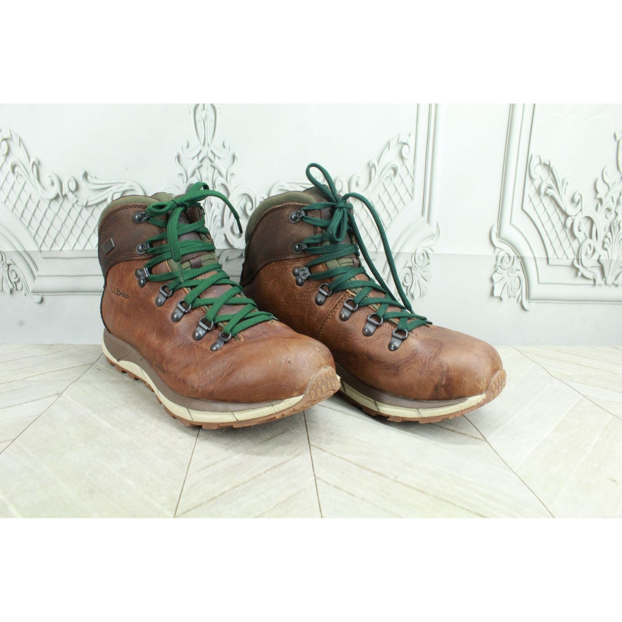 Leather LL Bean Alpine Mens Water Resistant Hiking Sneaker Shoes Size US 10 / EU 43 - 3 Thumbnail