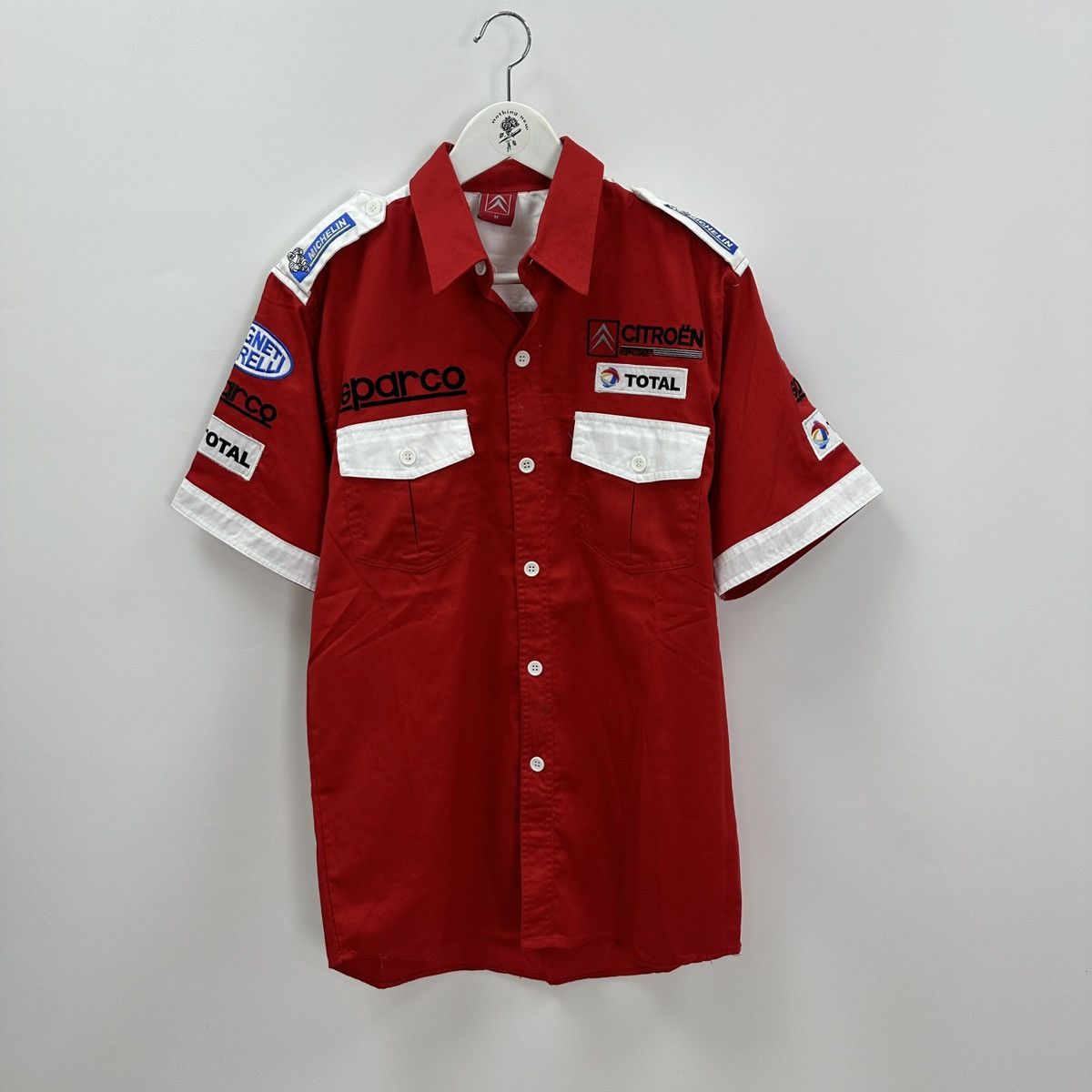 Vintage Vintage 90s Citroen Michelin Sparco Total y2k racing shirt Size US M / EU 48-50 / 2 - 1 Thumbnail
