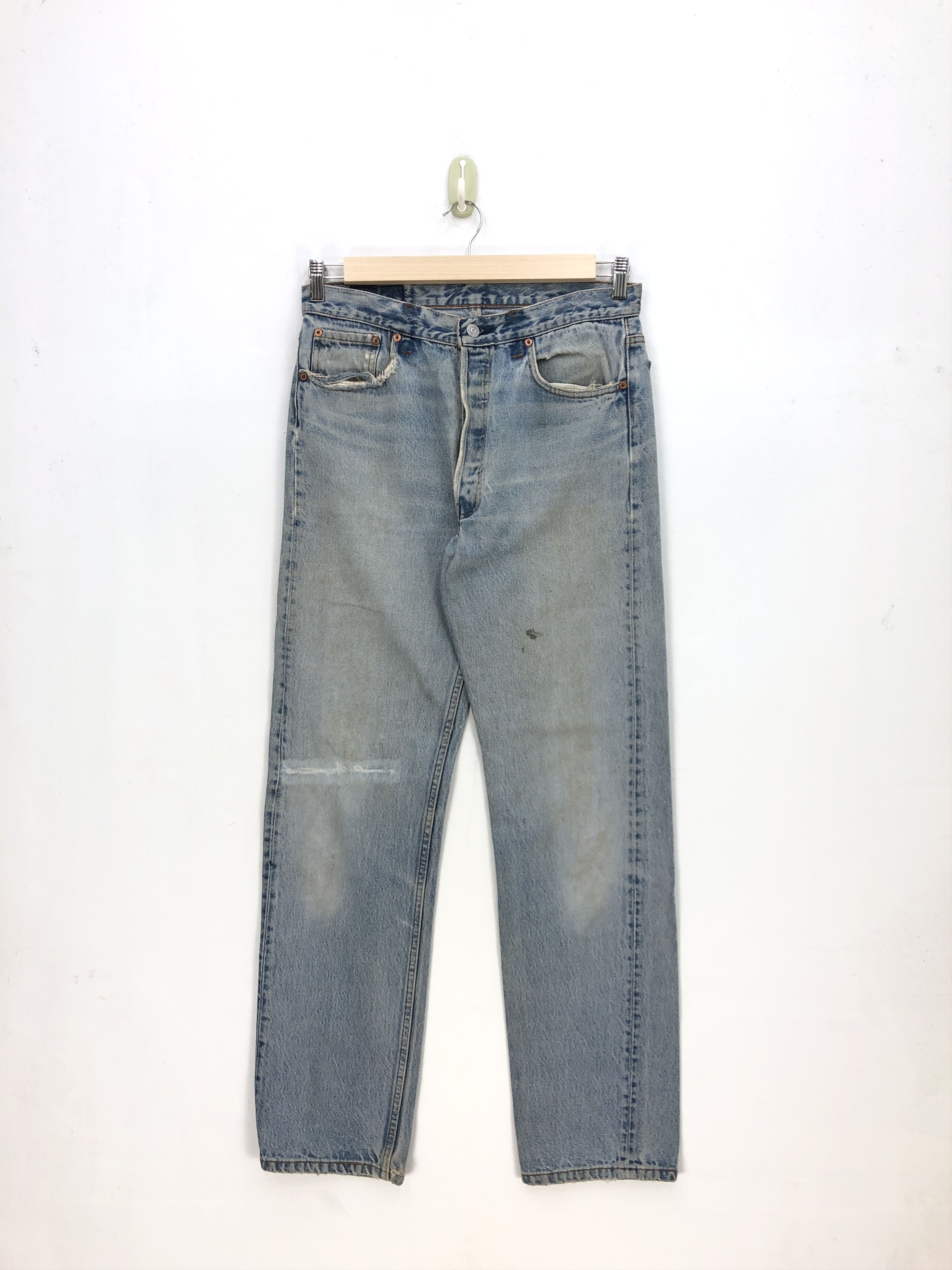 Levi's Vintage Levis 501 Light Wash Jeans Levi's Grunge Faded Denim Size US 32 / EU 48 - 1 Thumbnail
