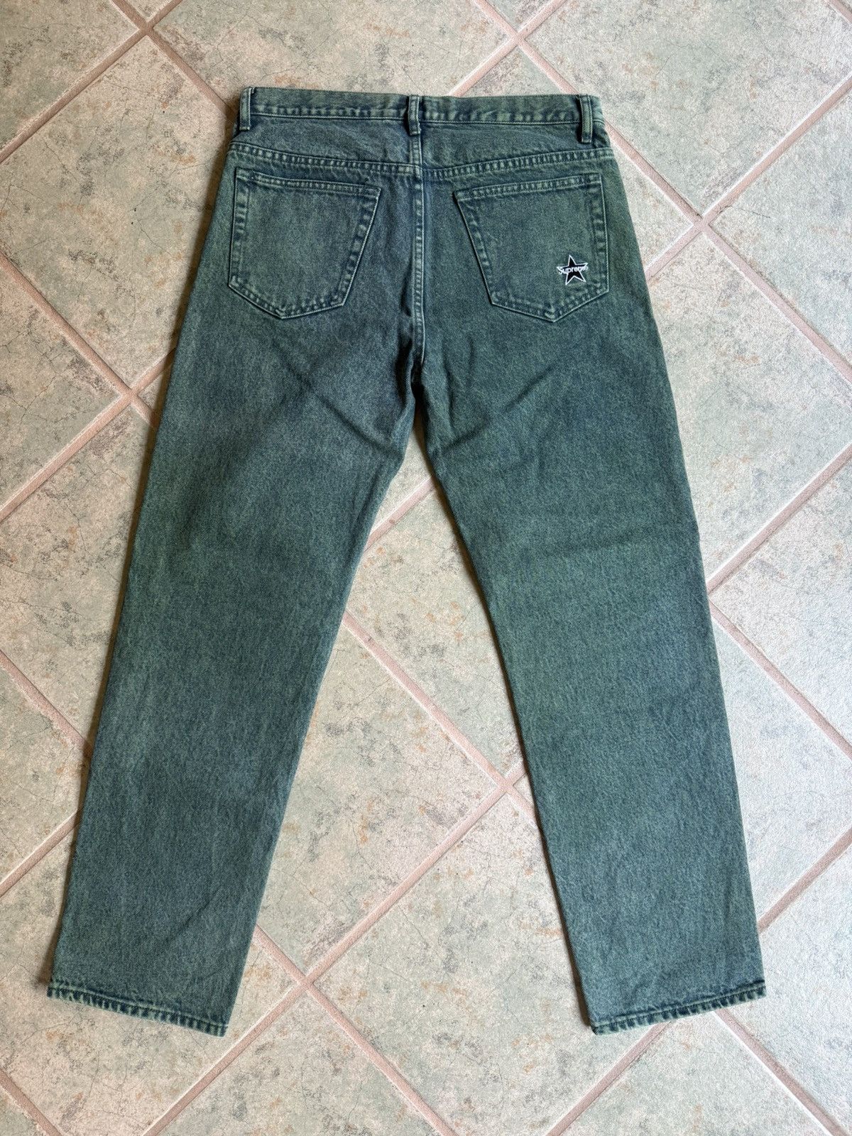 Supreme Supreme Regular Jean 'Overdyed Green' SS2023 Size US 30 / EU 46 - 2 Thumbnail