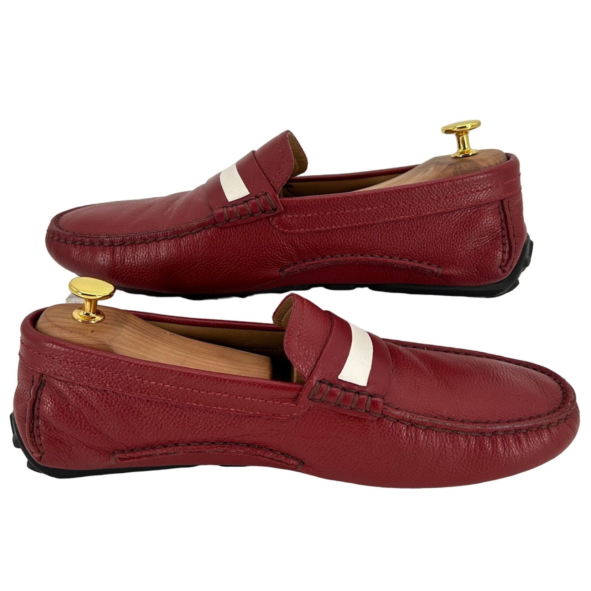 Bally Bally Switzerland Italy Red Leather Driving Loafers Men's 8E Size US 8 / EU 41 - 11 Thumbnail