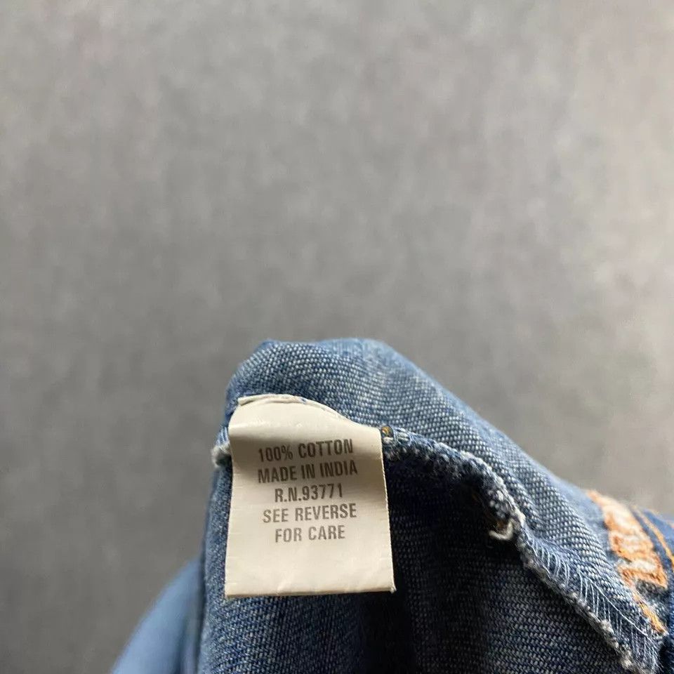 Other Kaktus Top Women's 1X Blue Denim Button Up Zoo Animals Size L / US 10 / IT 46 - 7 Thumbnail