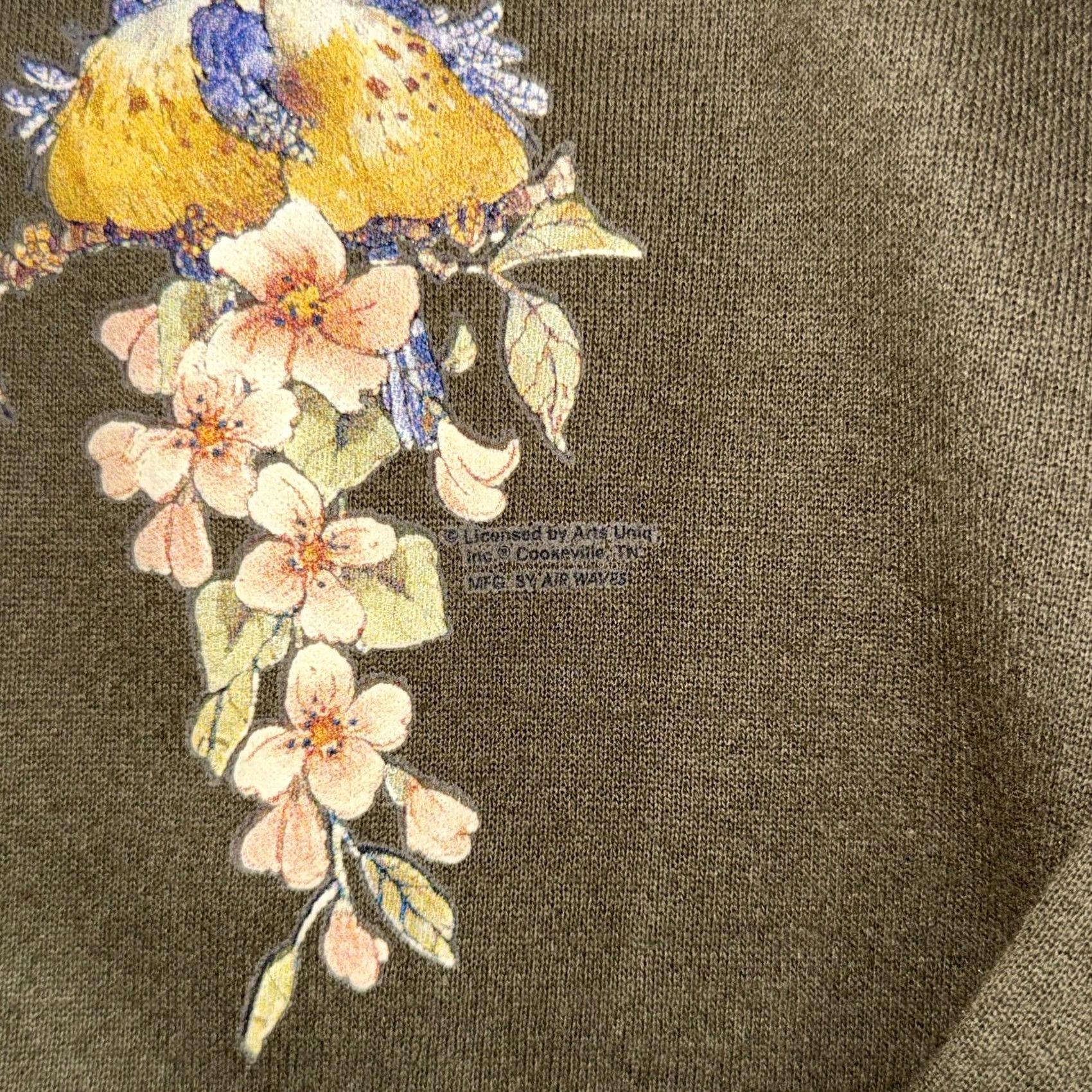 Lee VINTAGE Lee Sweatshirt Mens Large Green California Birds Flowers Heavyweight Size US L / EU 52-54 / 3 - 5 Thumbnail