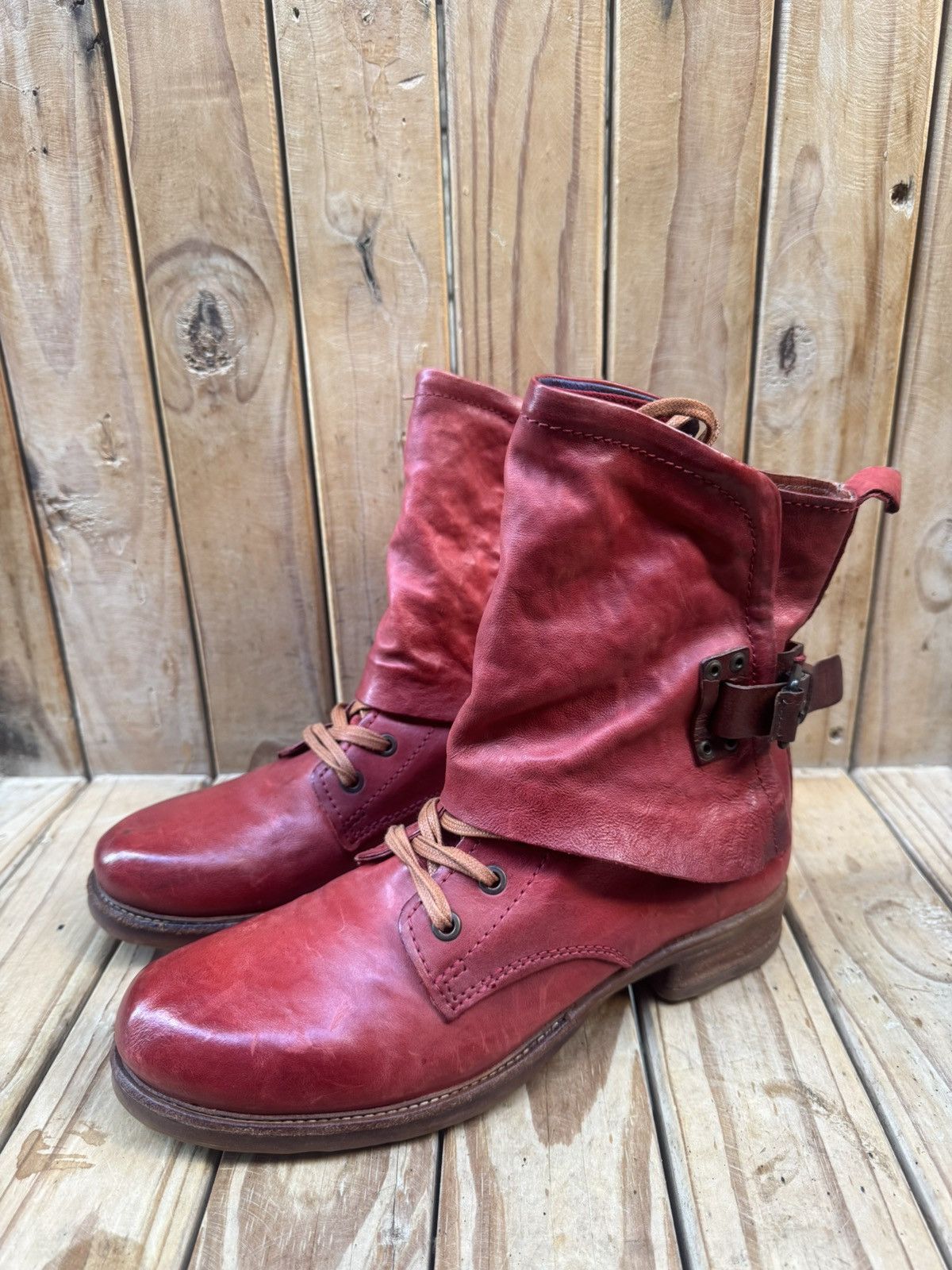 A.S.98 A.s 98 Red boho Women’s leather boots EUR 40 USA 9-9.5 UK 7 Size US 10 / IT 40 - 1 Thumbnail