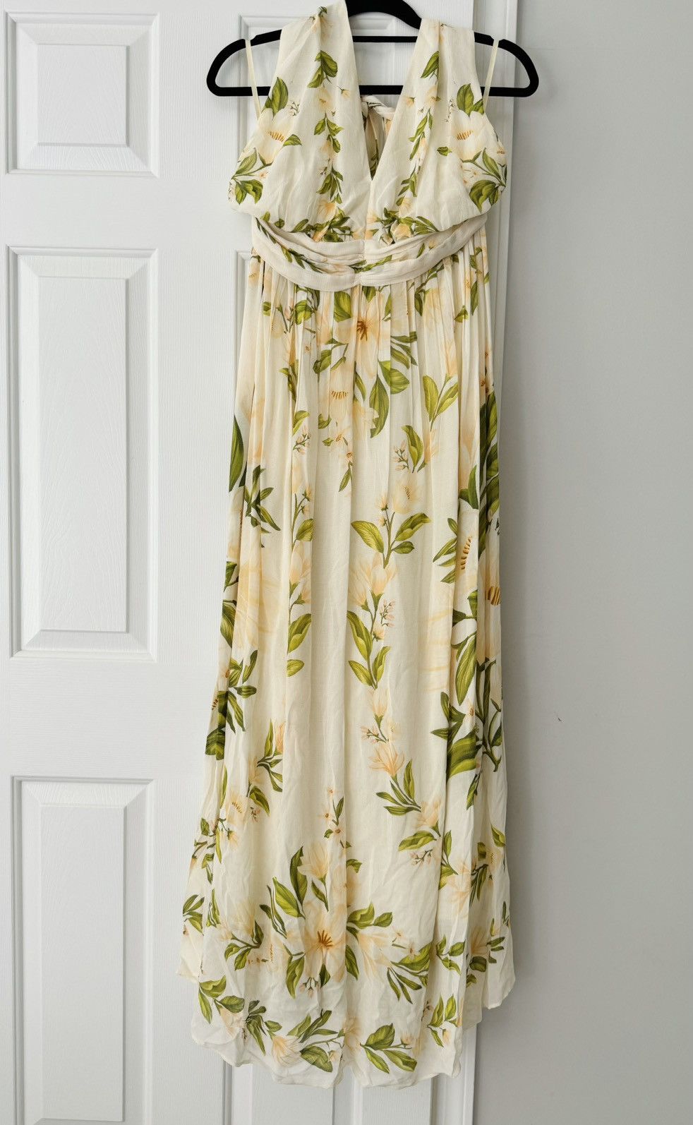 Farm Rio Farm Rio V-Neck Floral Chiffon Maxi Dress, Size L Size L / US 10 / IT 46 - 6 Thumbnail