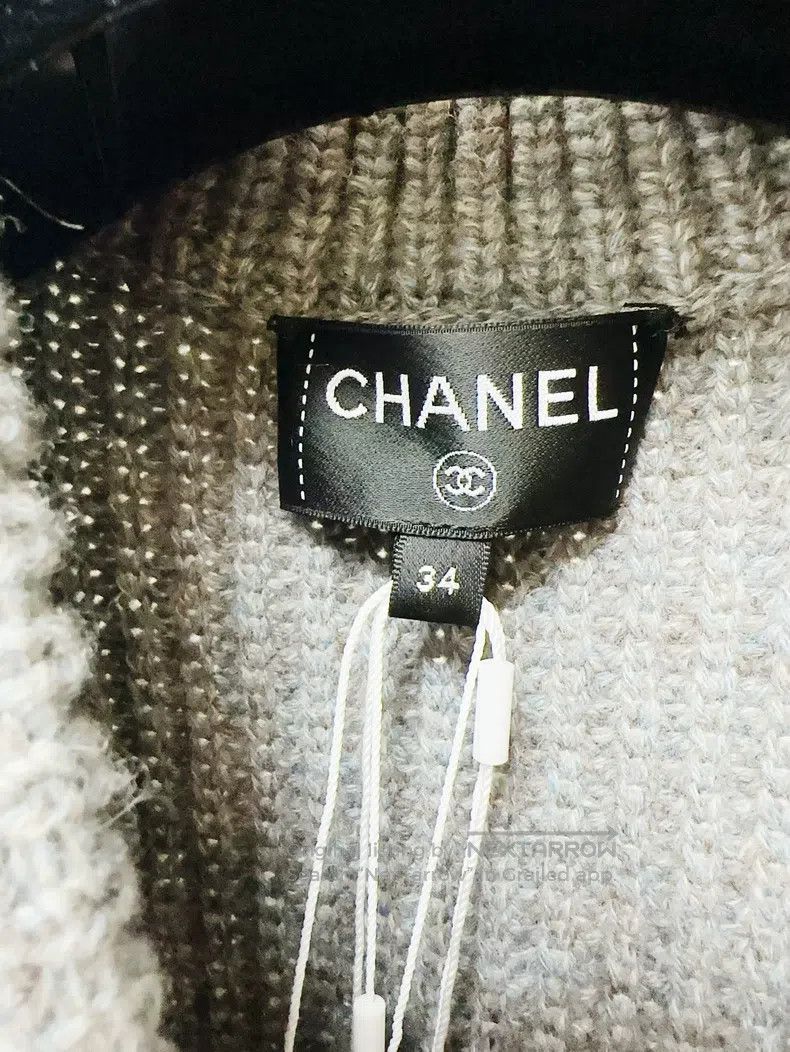 Chanel Chanel 23K gray pink brown mixed colour knitted cardigan c Size XXS / US 00 / IT 34 - 6 Thumbnail