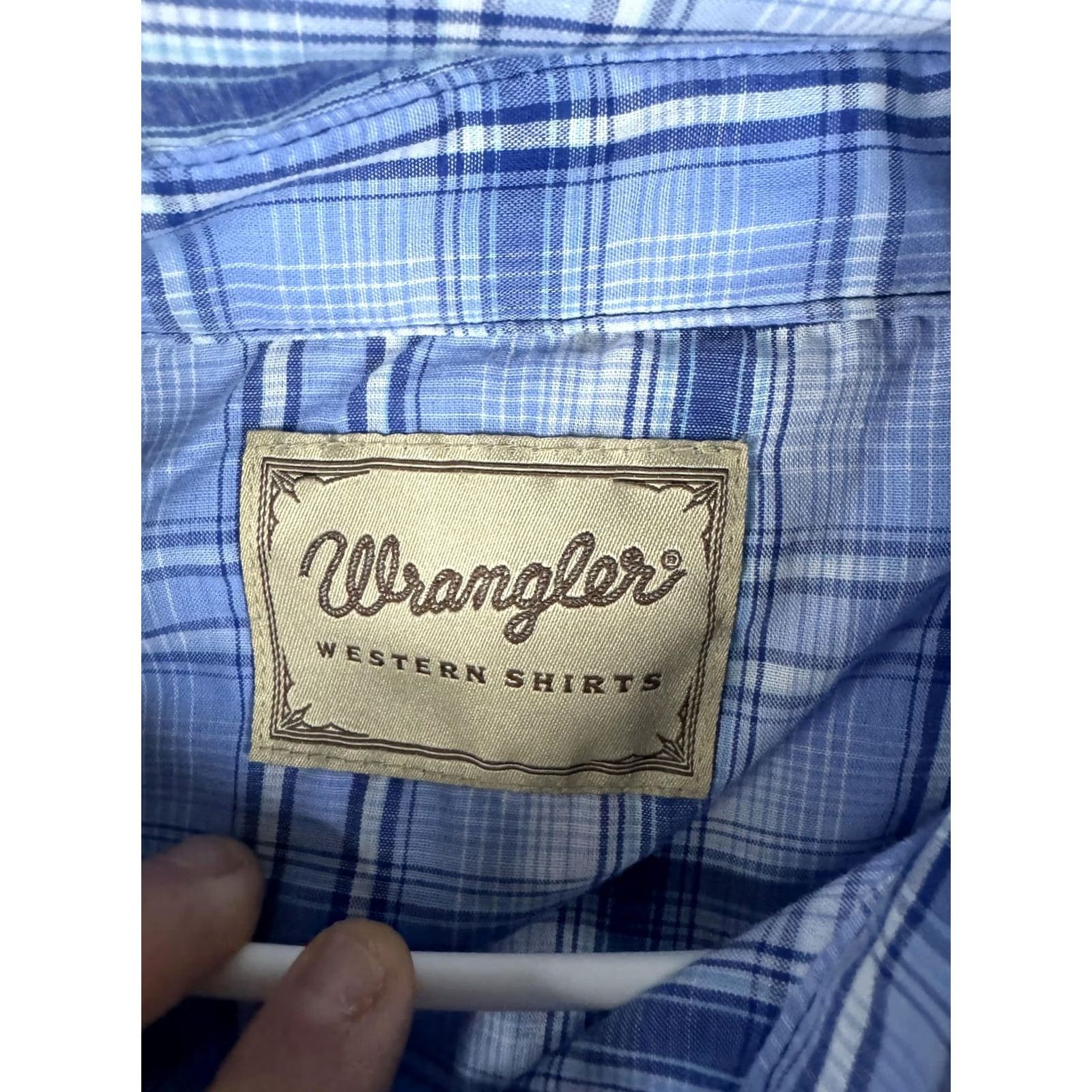 Wrangler VINTAGE Wrangler Western Shirt Mens 3XL Blue Plaid Pearl Snap Long Sleeve Cowboy Size US XXL / EU 58 / 5 - 6 Thumbnail