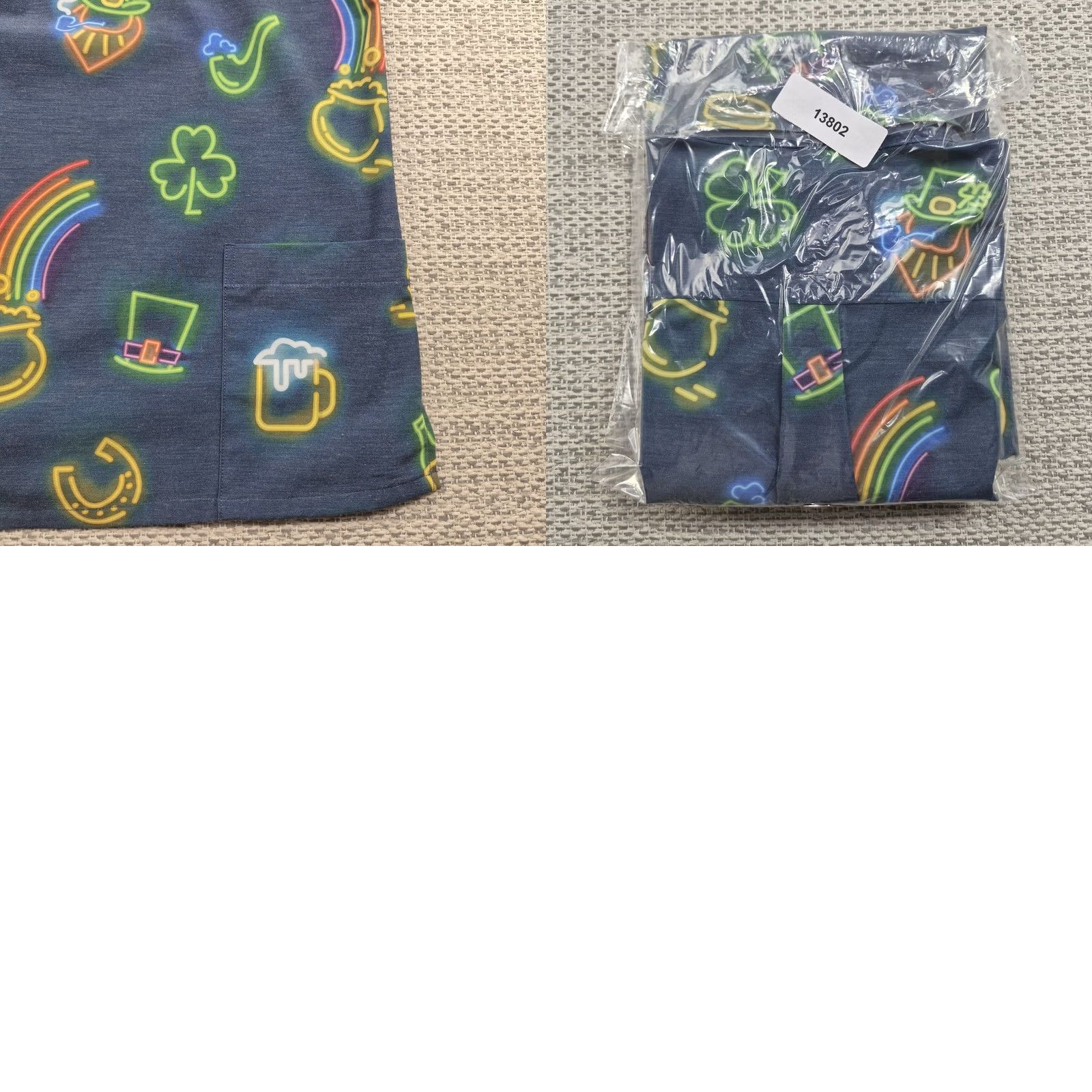 Vintage Shinesty Button Up Shirt Mens Large St Patricks Day Short Sleeve Casual Shirt Size US L / EU 52-54 / 3 - 9 Thumbnail