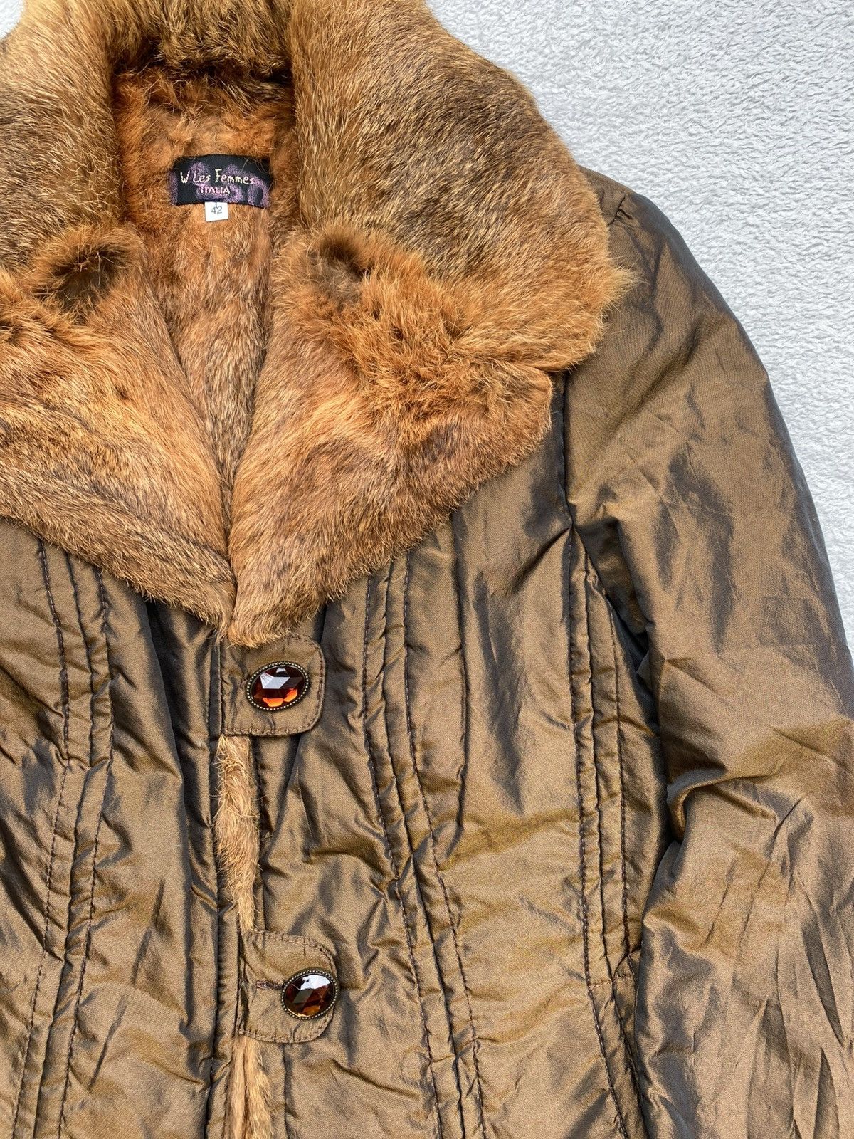 MR & MRS ITALY W Les Femme- Fur Aviator Jacket Size M / US 6-8 / IT 42-44 - 4 Thumbnail
