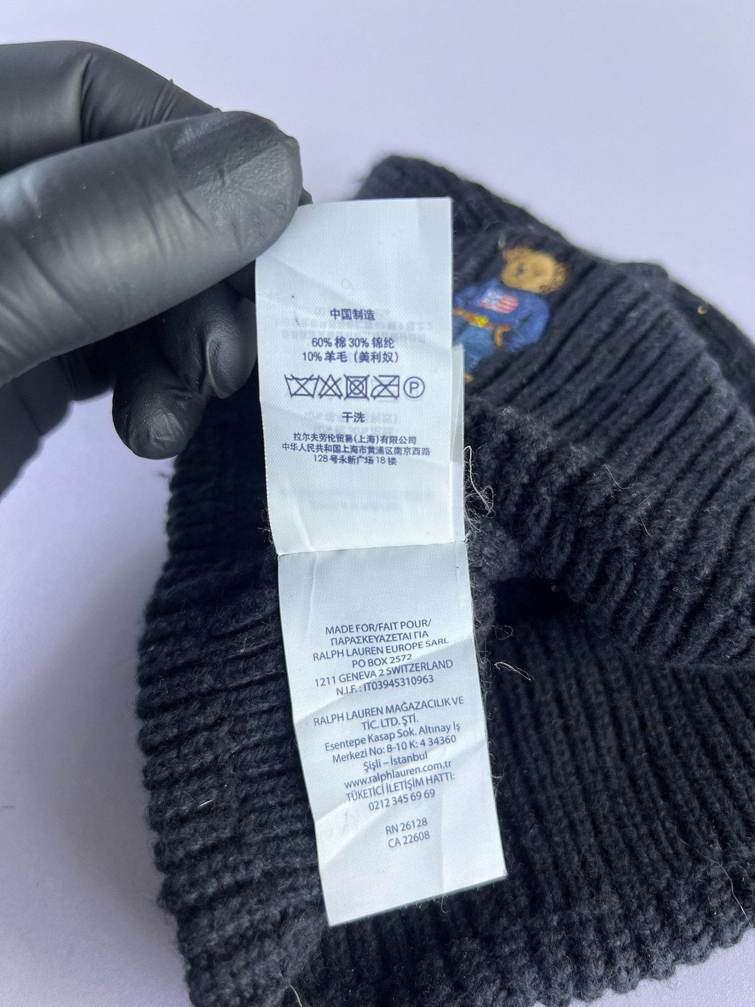 Polo Ralph Lauren × Vintage Polo bear by Ralph Lauren knit beanie Size ONE SIZE - 8 Thumbnail
