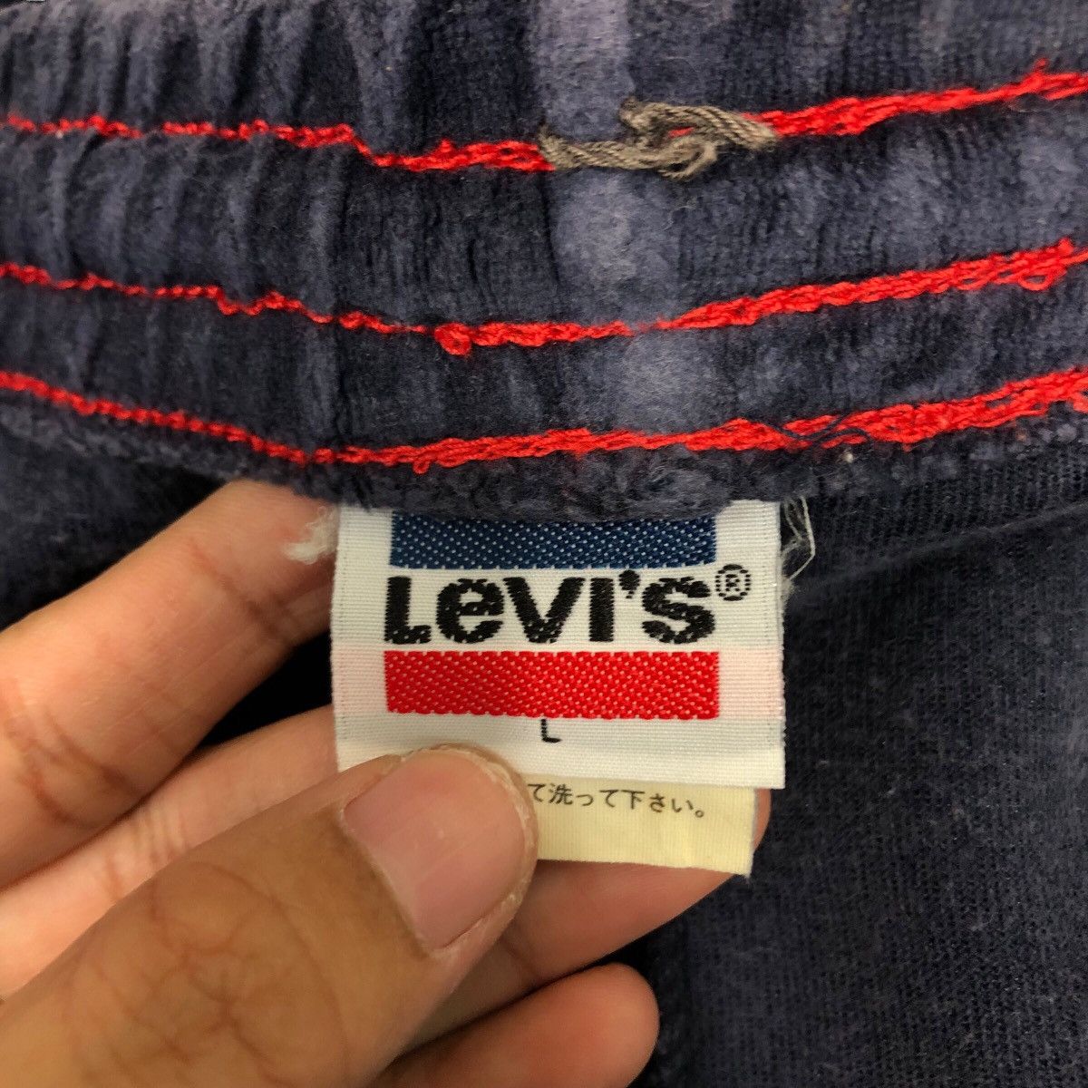 Levi's Levi’s Velour Track Pant — Navy Plush w/ Red Side Line Size US 30 / EU 46 - 16 Thumbnail