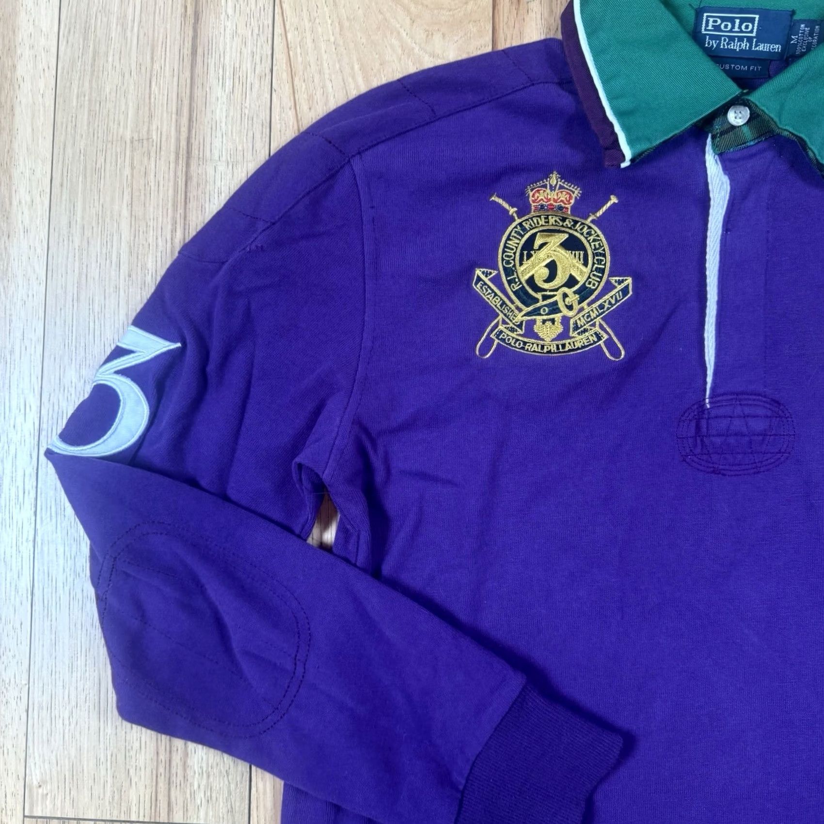 Ralph Lauren VTG Ralph Lauren Rugby Shirt Mens M Custom Crown Crest #3 Flip Collar Size US M / EU 48-50 / 2 - 3 Thumbnail