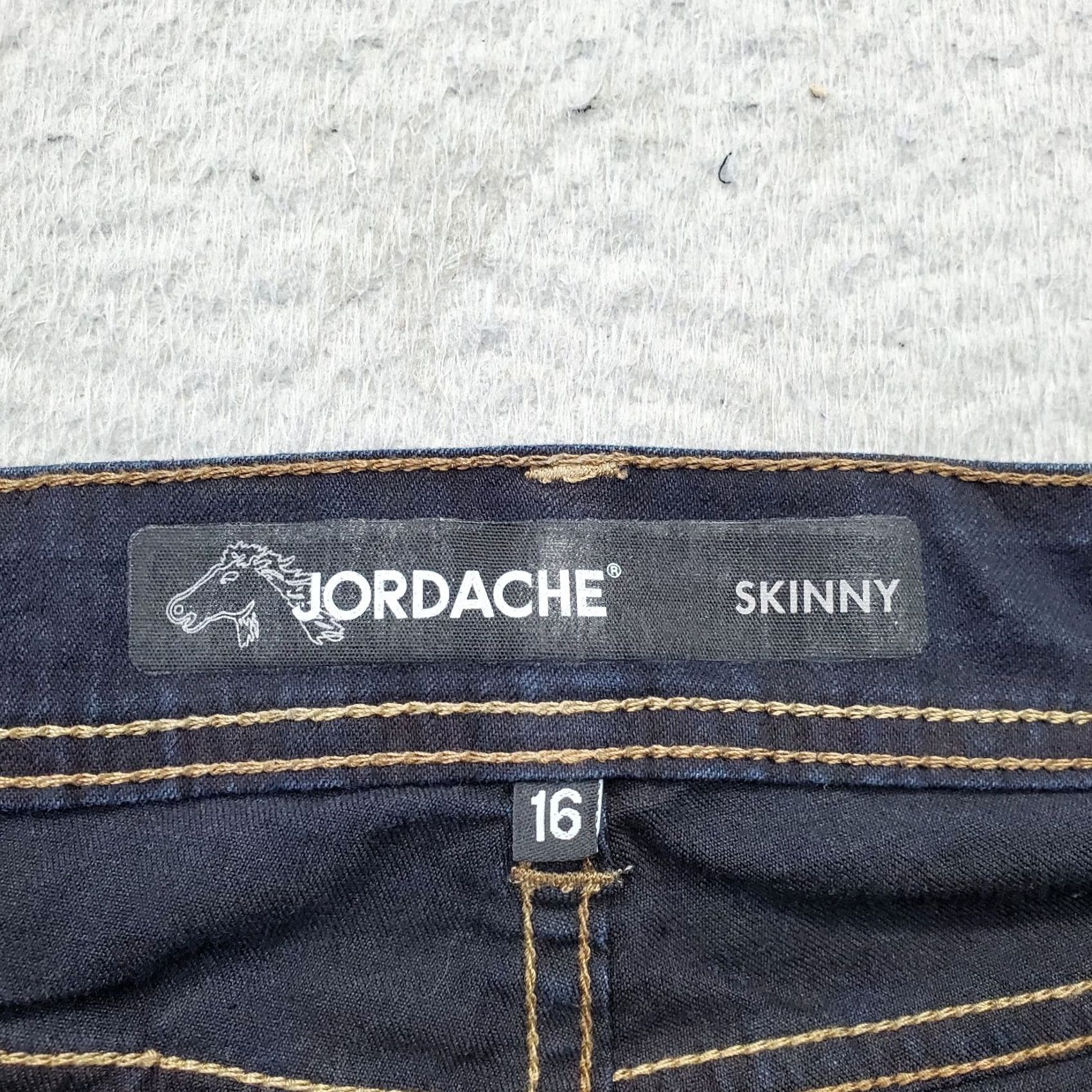 Jordache Jordache Skinny Jeans Womens Size 16 Navy Denim Contrast Stitch Low Rise Jeans Womens Size 16 Navy Denim Size 38" / US 16 / IT 52 - 7 Thumbnail