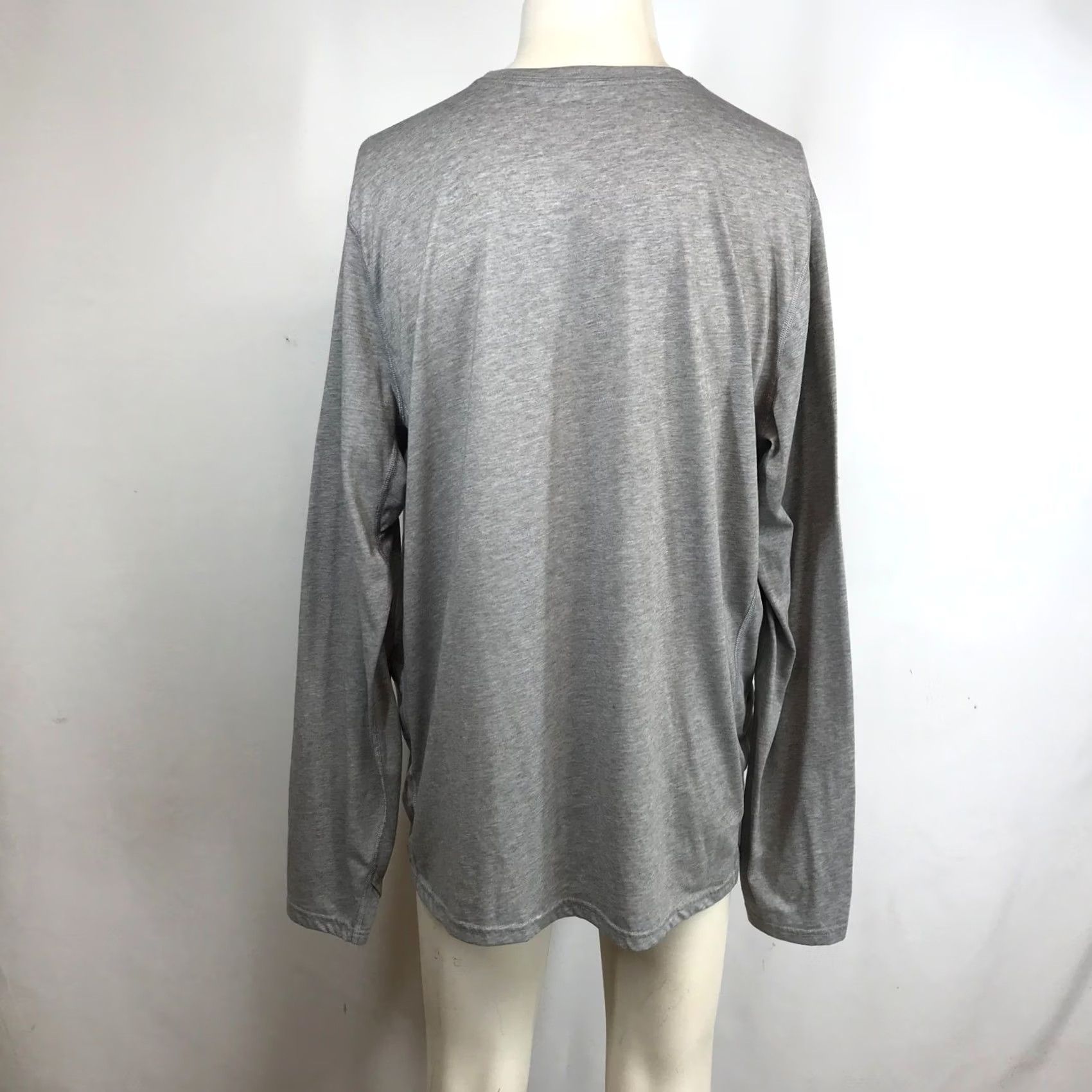 Vintage Poncho Mens XL Long Sleeve Pocket T-Shirt Heather Grey Performance Tee Size US XL / EU 56 / 4 - 6 Thumbnail