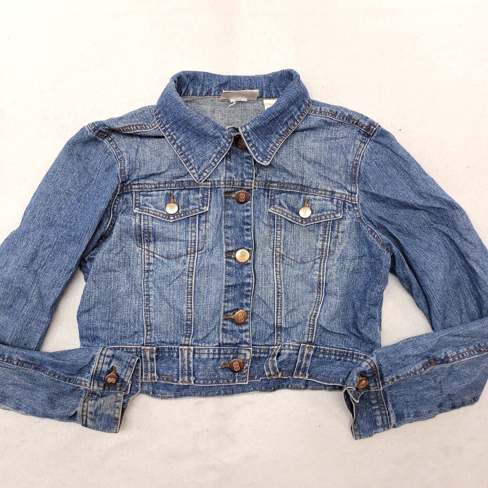 Bill Blass Bill Blass Casual Button Up Denim Jacket Womens Size PM Blue Size M / US 6-8 / IT 42-44 - 2 Thumbnail