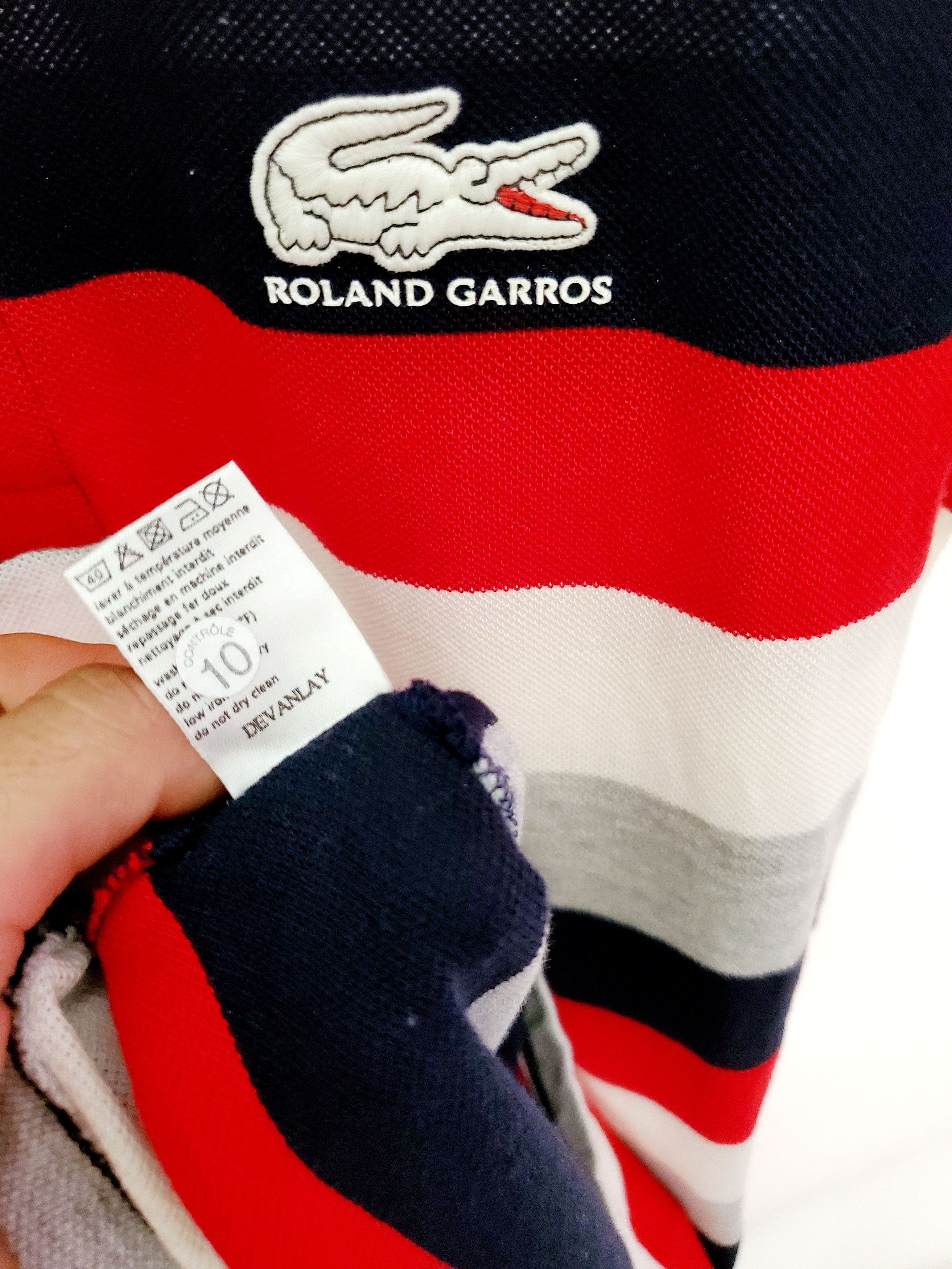 Lacoste × Vintage Lacoste x Roland Garros Tennis Polo Shirt ideal conditio S,M Size US S / EU 44-46 / 1 - 5 Thumbnail
