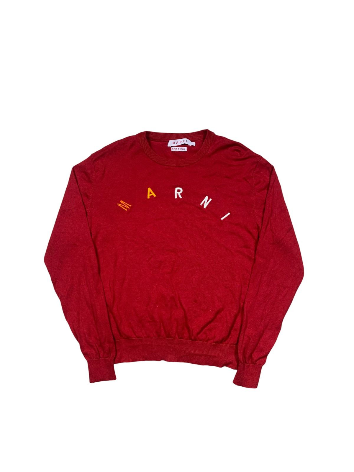Marni Marni Logo Crewneck Sweater Size US L / EU 52-54 / 3 - 1 Thumbnail