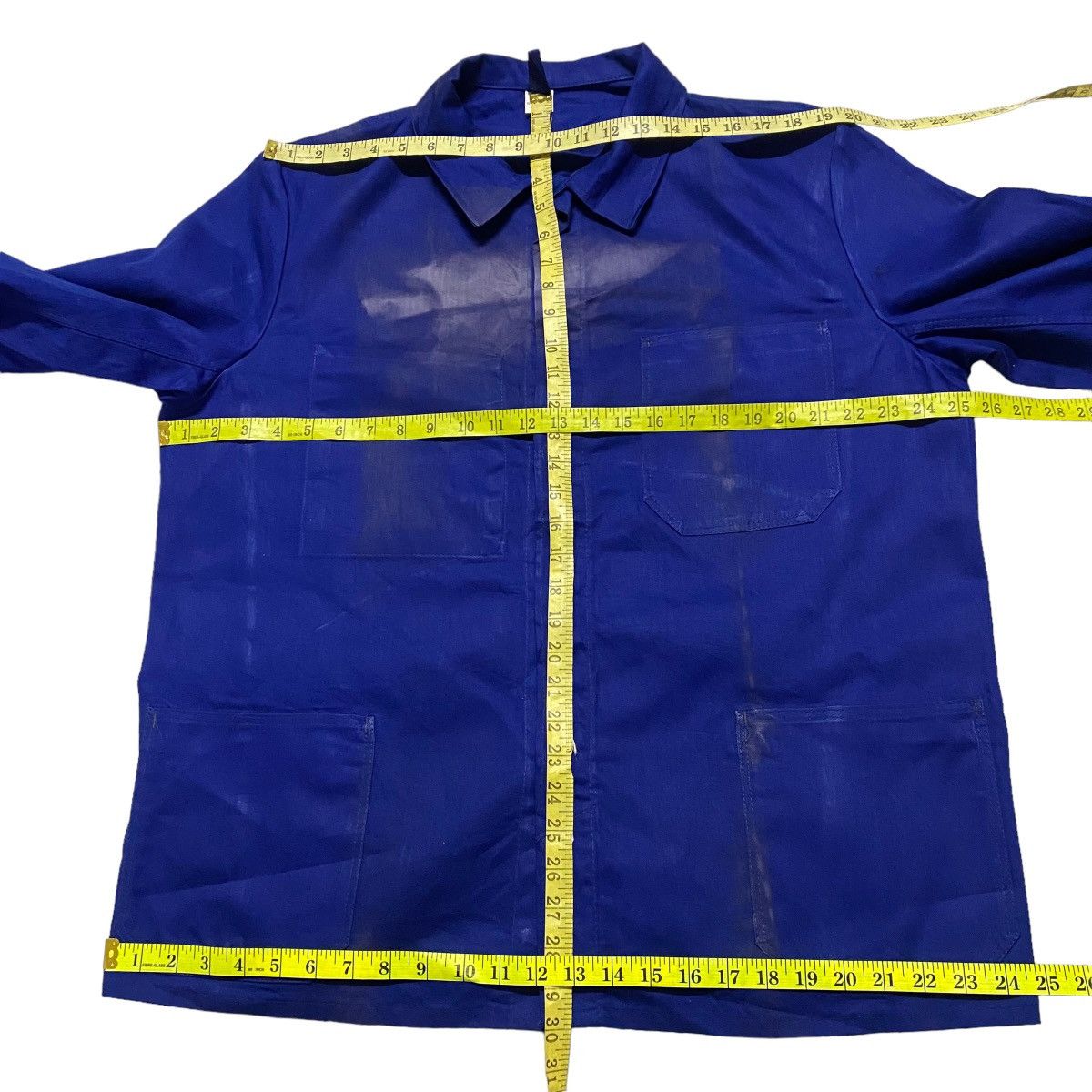 Le Laboureur Vintage 60s Sanfor French Worker Chore Jacket Sunfaded Hbt Size US XL / EU 56 / 4 - 16 Thumbnail
