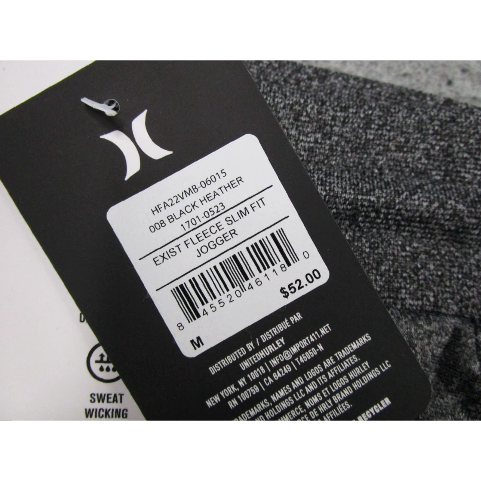 Hurley NWT Hurley Black Exist Active Jogger Sweatpants Mens Size M Tapered Leg NEW Size US 31 - 3 Thumbnail