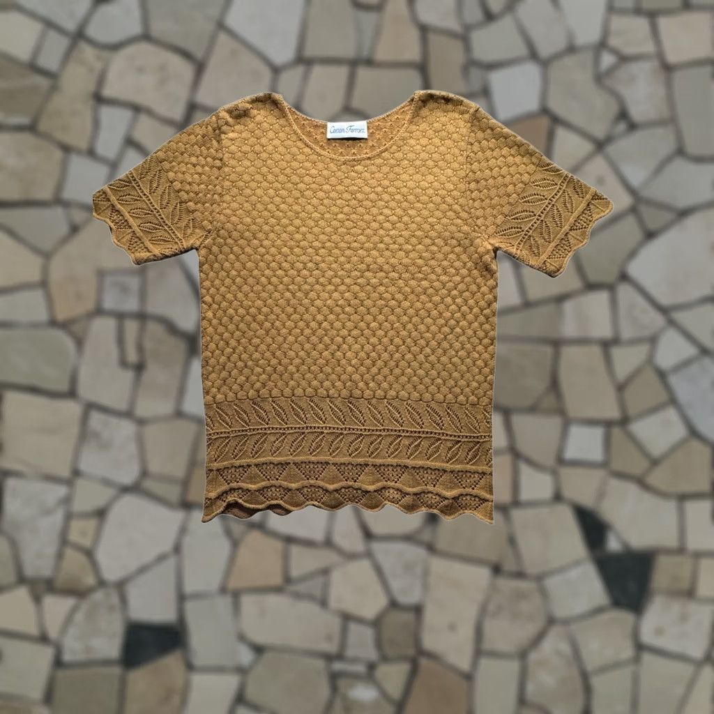 Forever 21 VINTAGE Cotton Forever Knit Top S Womens Brown XS? Size S / US 4 / IT 40 - 1 Thumbnail