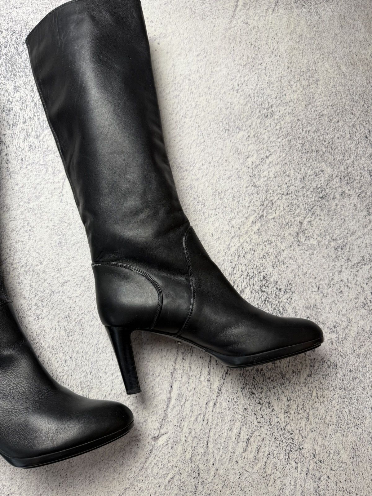 Sergio Rossi Sergio Rossi Black Leather Women's Boots Size US 10 / IT 40 - 3 Thumbnail