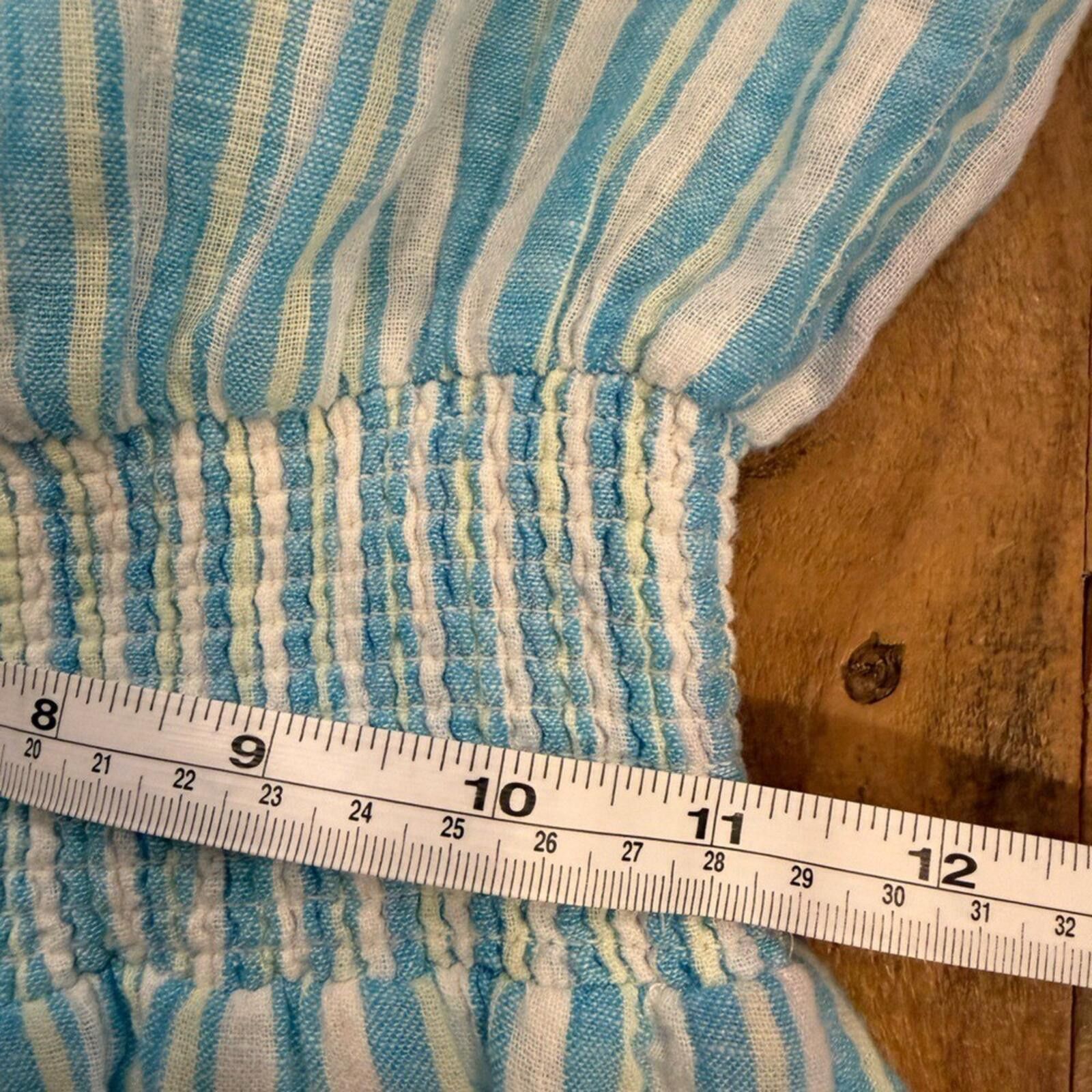 Rails Rails Augustine Laguna Blue Stripe Smocked Mini Dress XS Size XS / US 0-2 / IT 36-38 - 12 Thumbnail