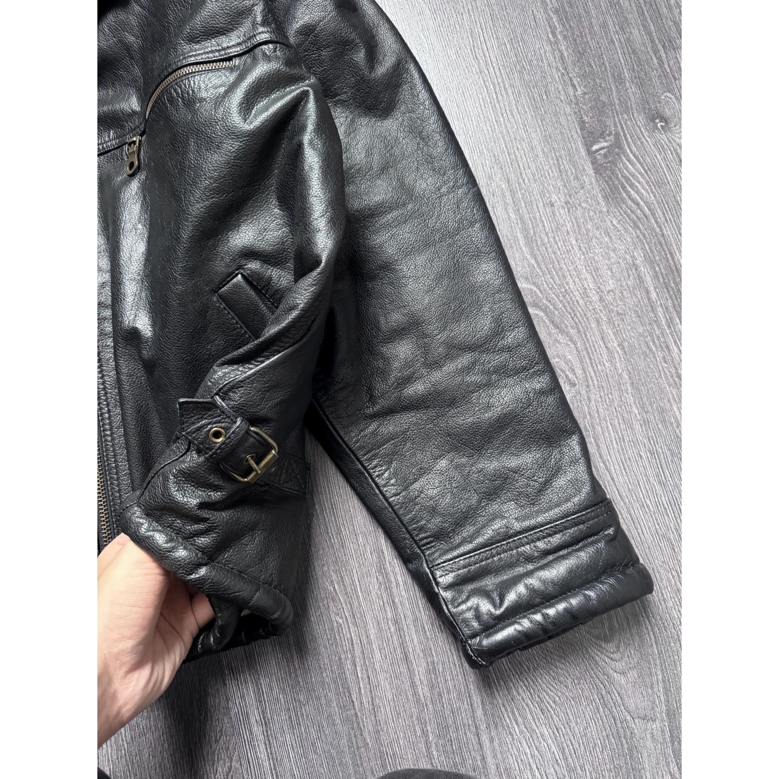 Vintage Black Donna Vintage Real Leather Biker Jacket Size US L / EU 52-54 / 3 - 6 Thumbnail