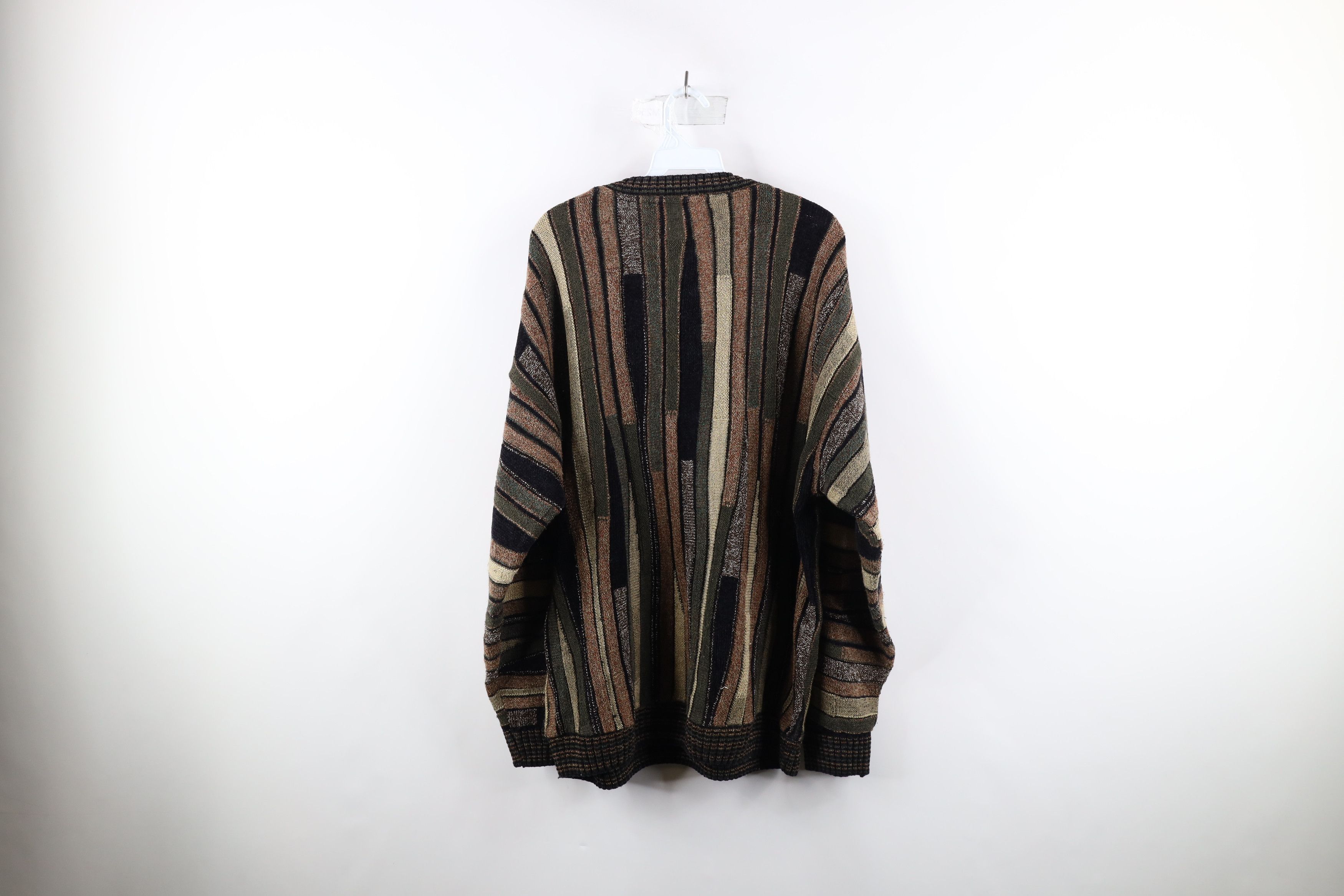 Vintage Vintage 90s Coogi Style Striped Knit Cosby Sweater USA Size US XL / EU 56 / 4 - 5 Thumbnail